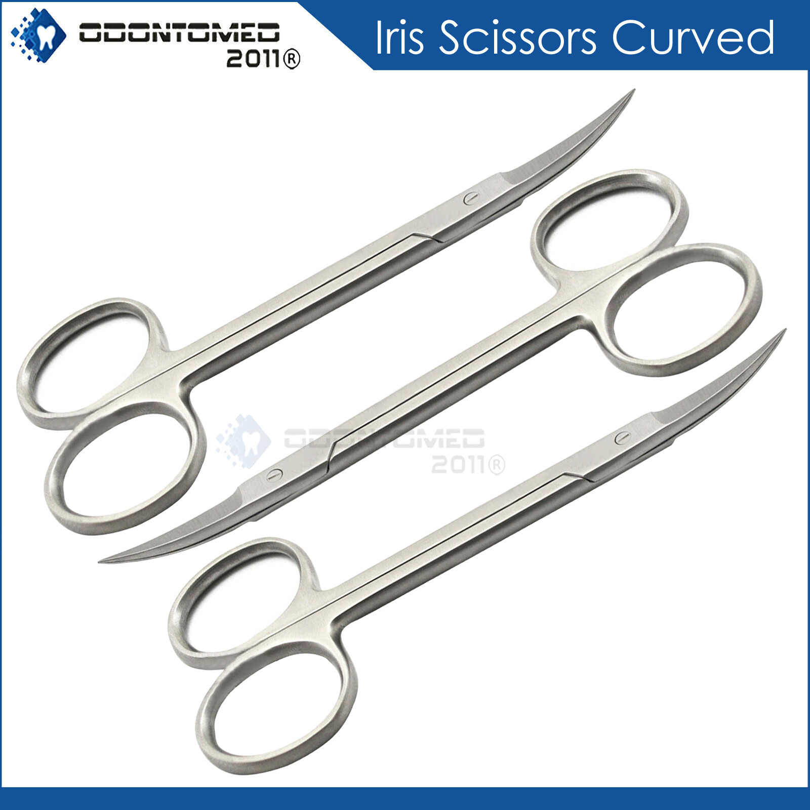 3 Iris Scissors 3.5" Curved Surgical Dental Veterinary Purpose Instruments