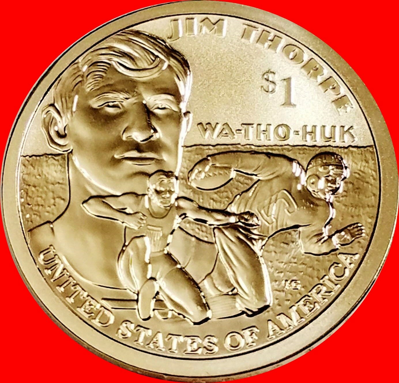 2018 S Native American (Jim Thorpe) Reverse Gem Proof Dollar IN STOCK