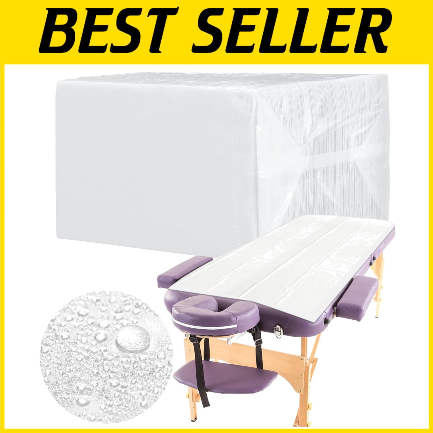 100 Pcs Disposable Massage Table Sheets - White