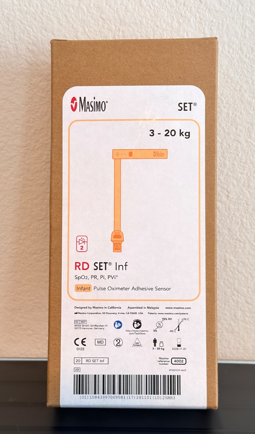 Masimo - RD SET INF 3-20 KG  (Ref 4002) - Box of 20 - Expiration 2028