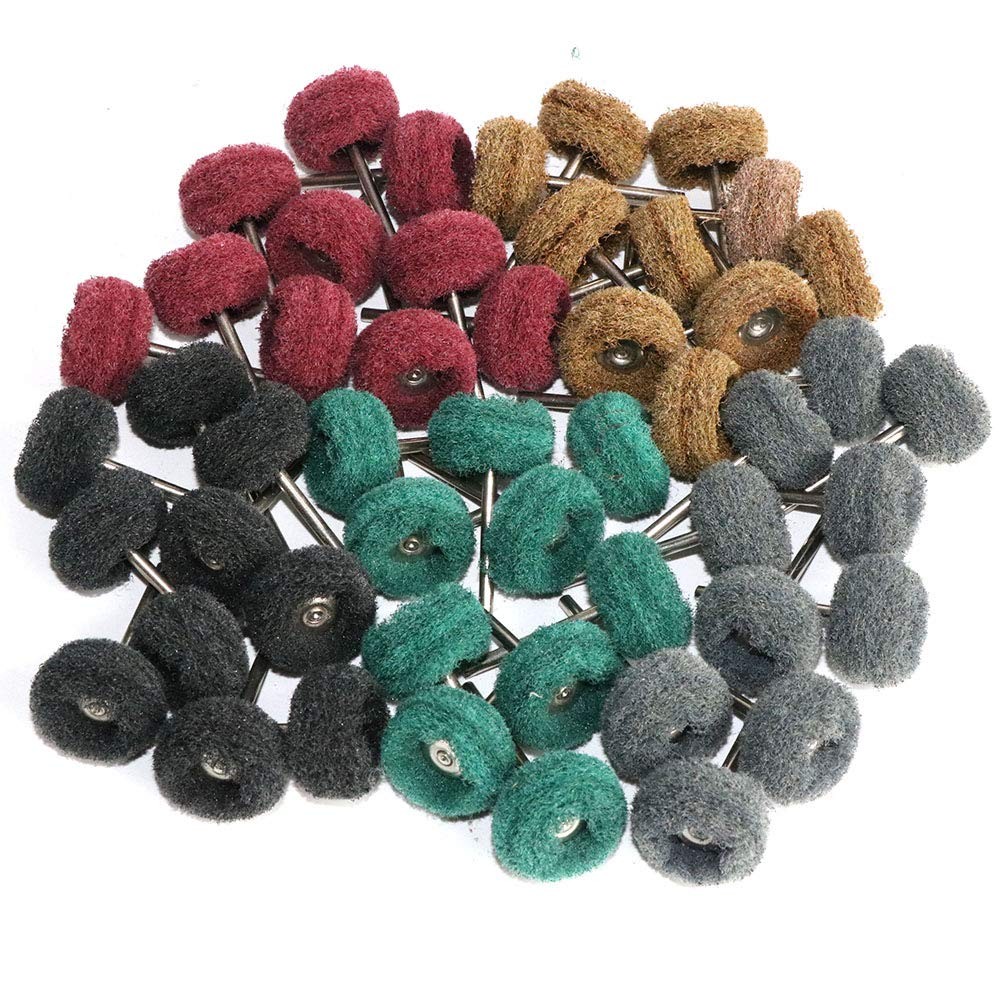 50PCS Abrasive Buffing Polishing Wheel Set for Rotary Tool,Mini scouring pad ...
