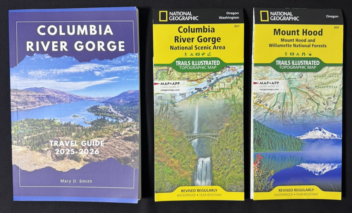 Columbia River Gorge Travel Guide 25-25 & Two National Geographic Maps