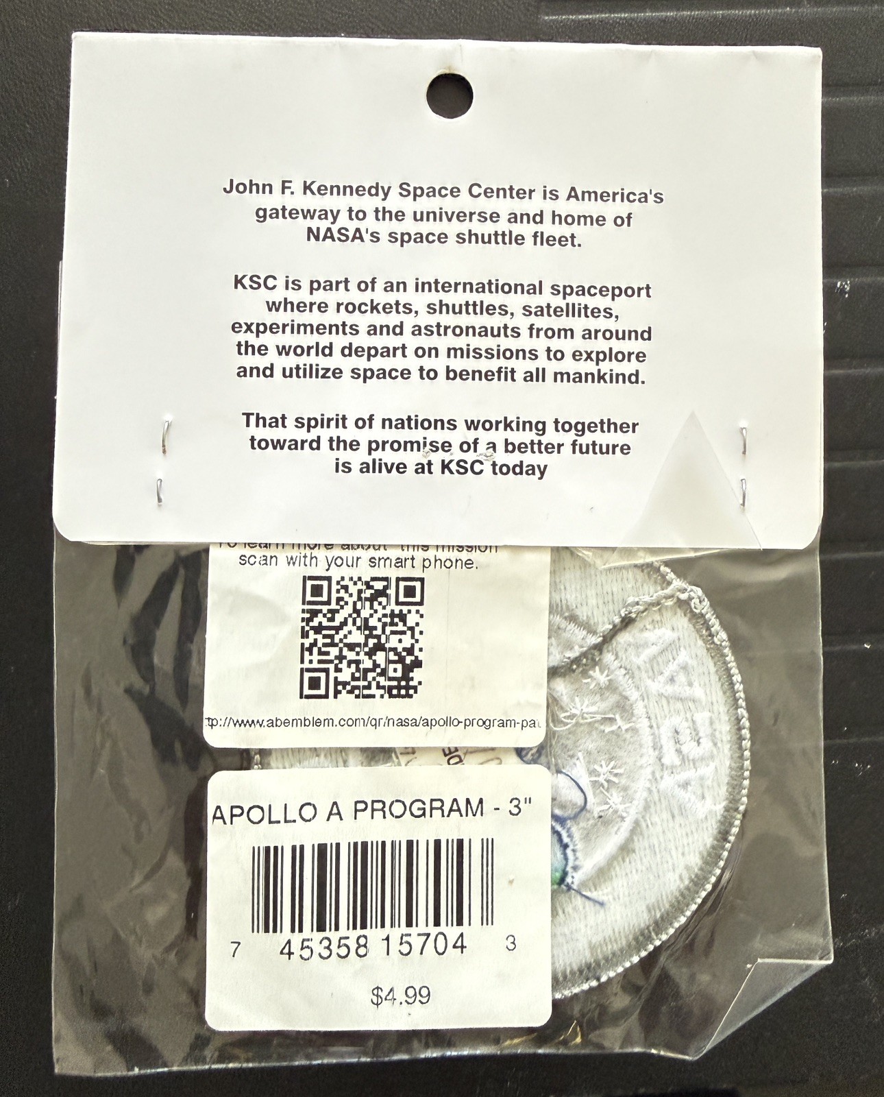 Vintage Kennedy Space Center Apollo Program NASA Patch