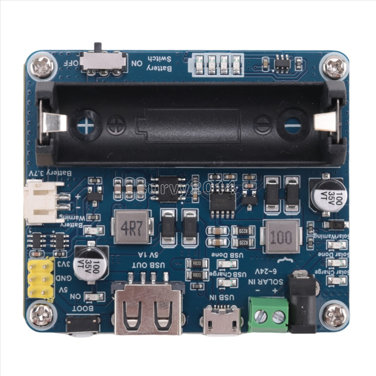 6V~24V Solar Panel Power Management Module Support MPPT 850mAh Li-ion Battery