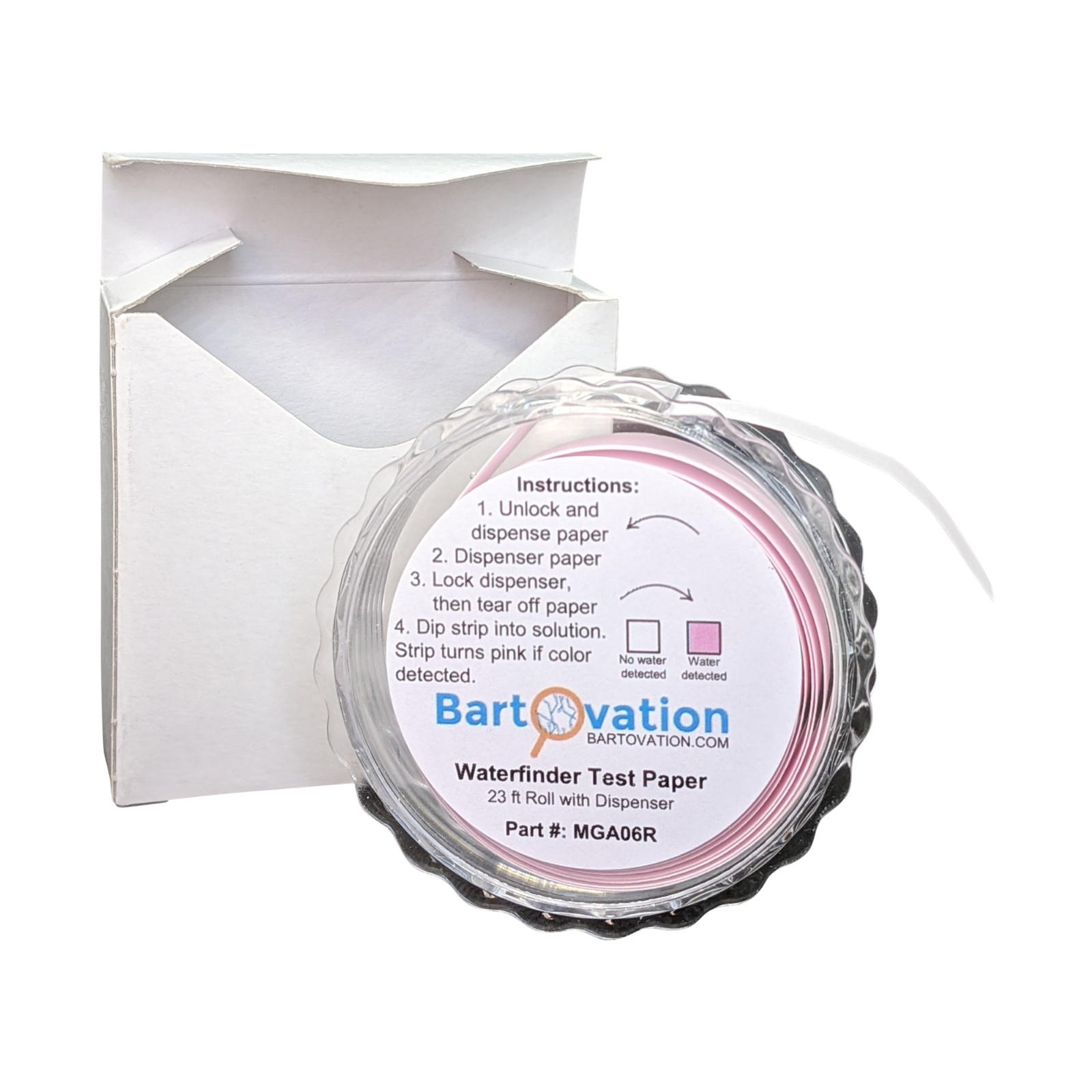 Qualitative Water Finder Test Paper for Traces of Water in Gas & Solvents 23 ft