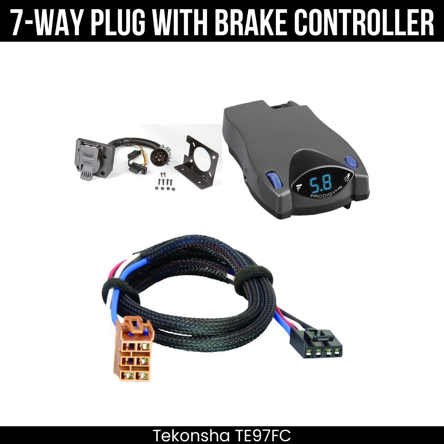Brake Cntrol 7Way For 00-02 Suburban Tahoe Yukon/XL 02-02 Avalanche Escalade/EXT