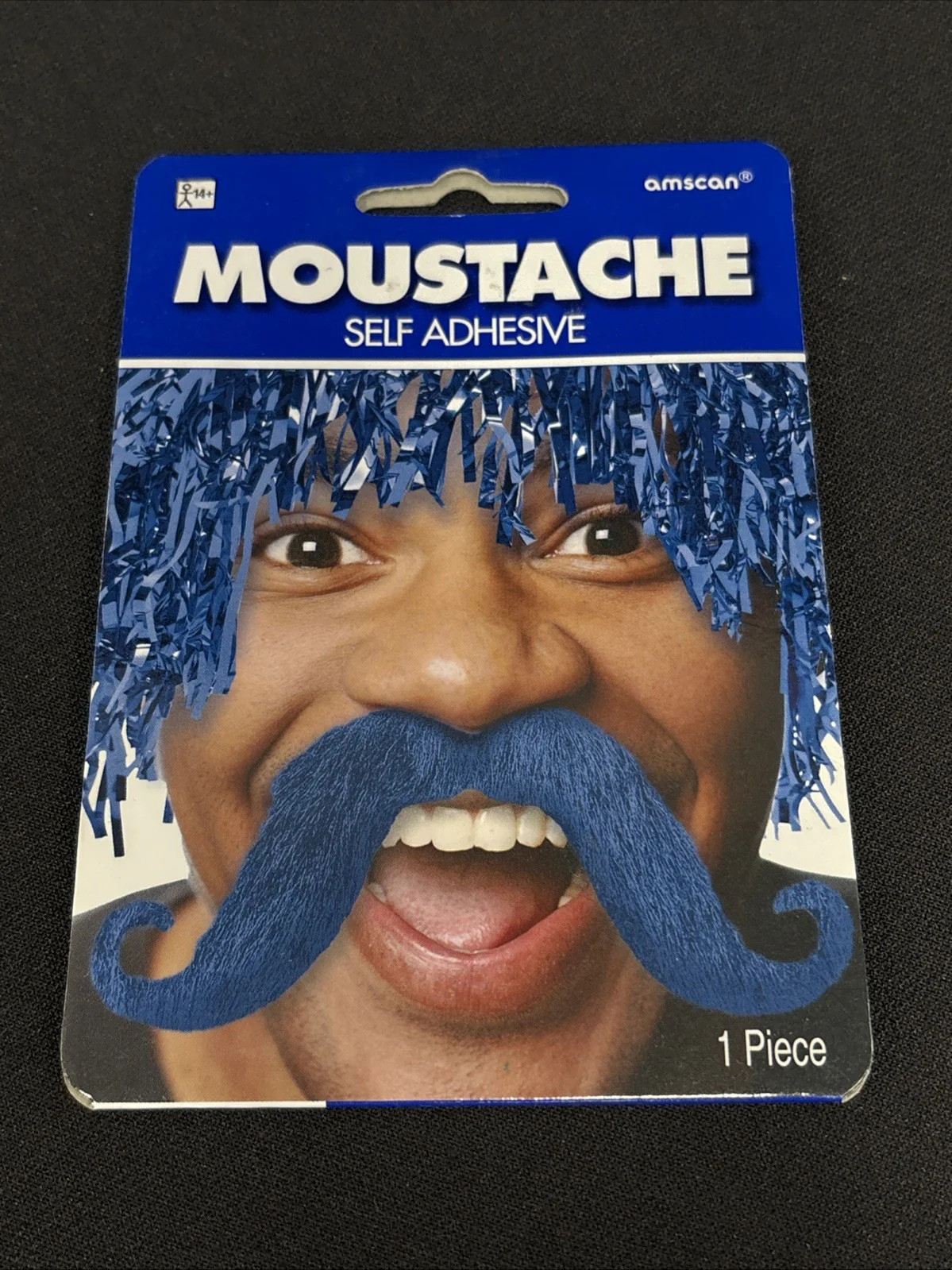 Amscan Blue Moustache Self Adhesive Mustache
