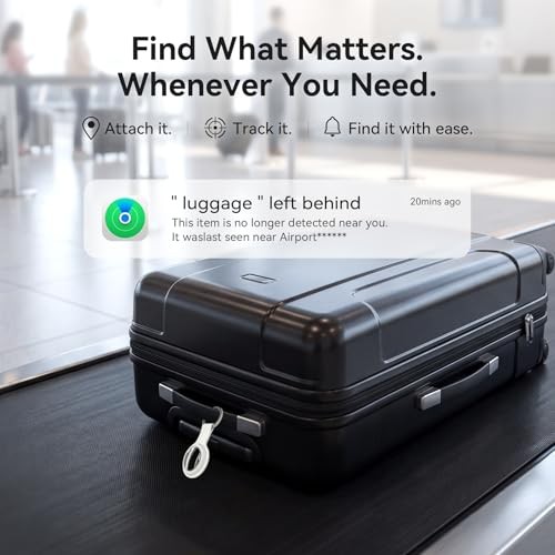 Air Tracker Tag-2 Pack, Smart Item Tags [Apple MFi Certified] | With Silver
