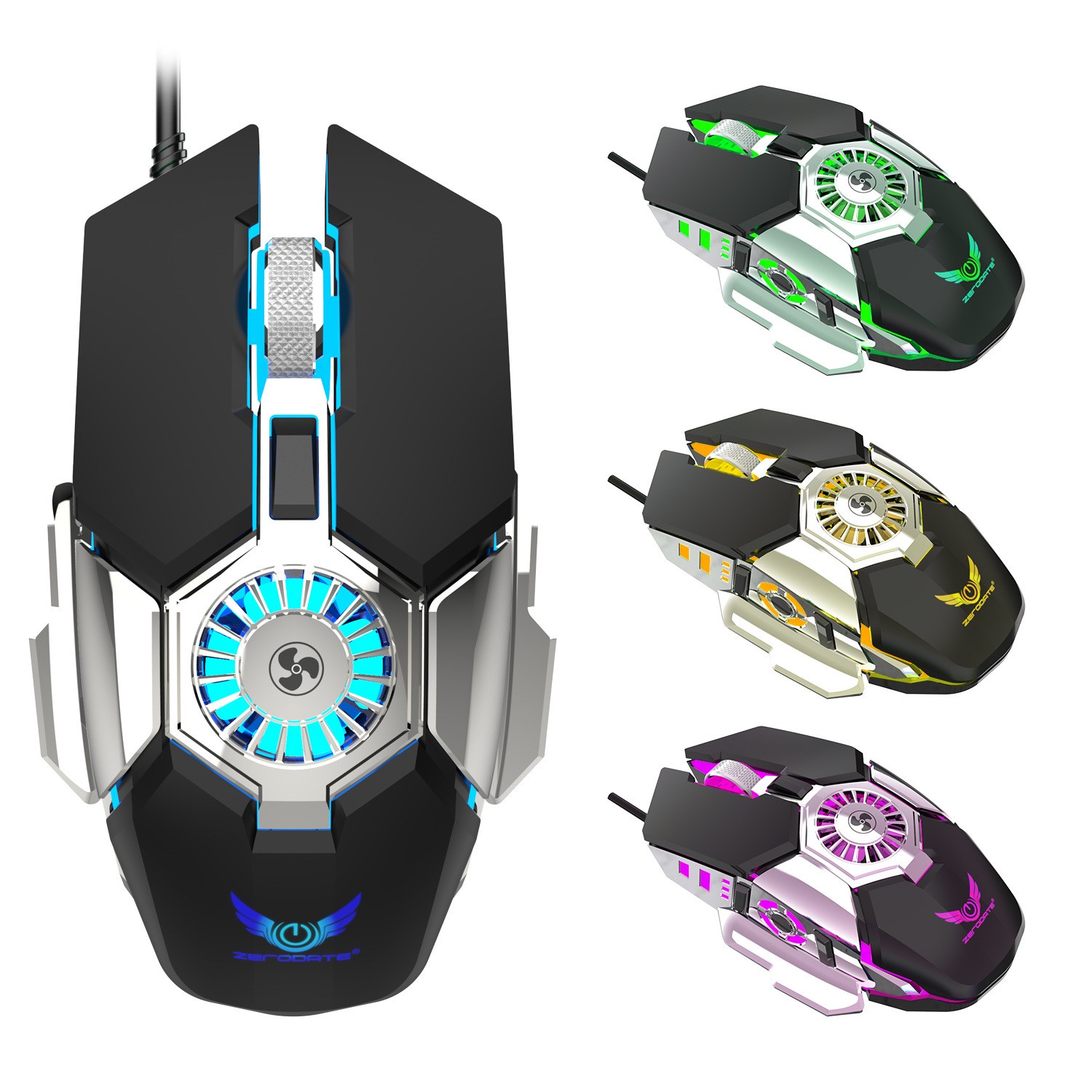 Macro Programming RGB Luminous Wired Mouse