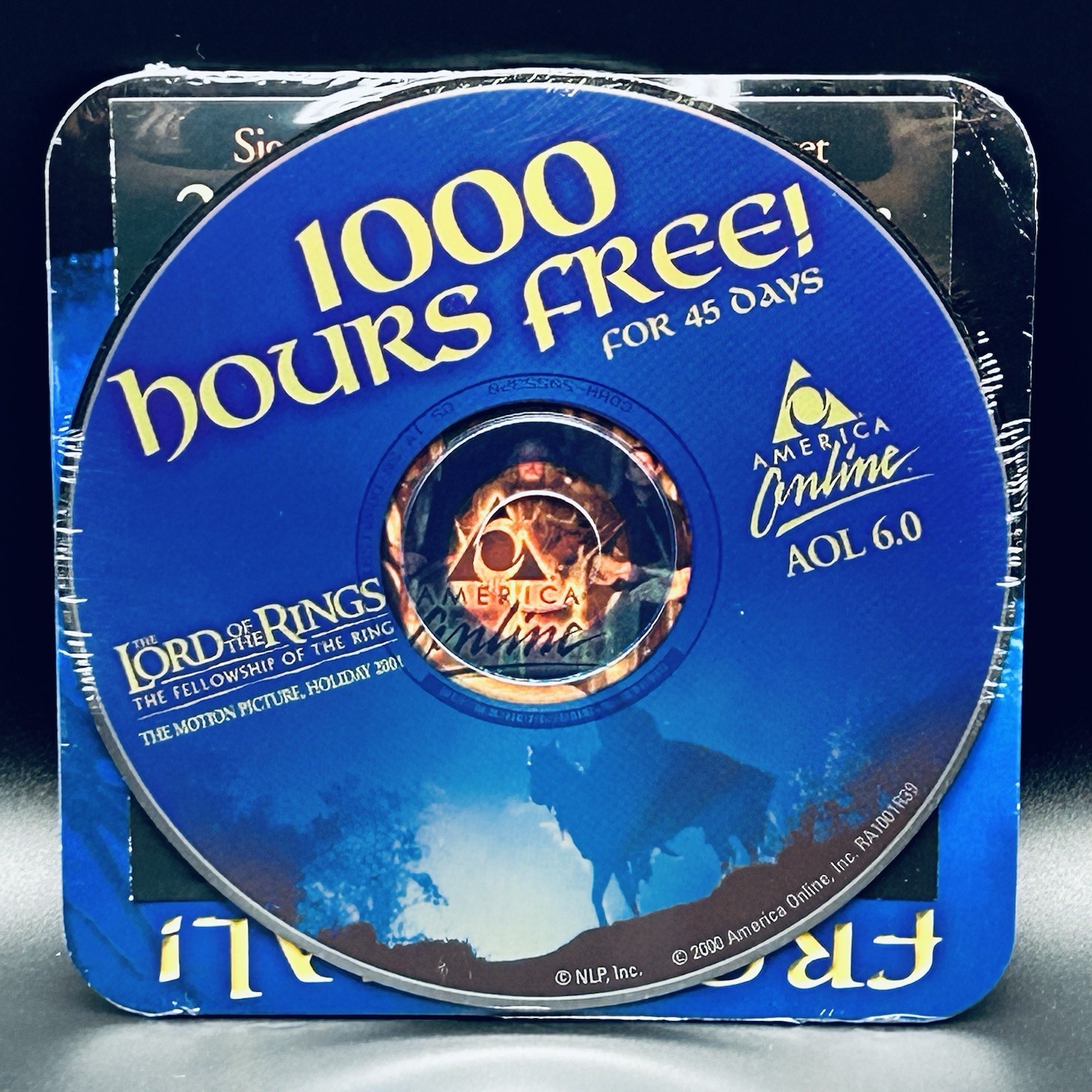 AOL CD The Lord of the Rings Advertising 1000 Hours Free AOL 6.0 (SEALED)