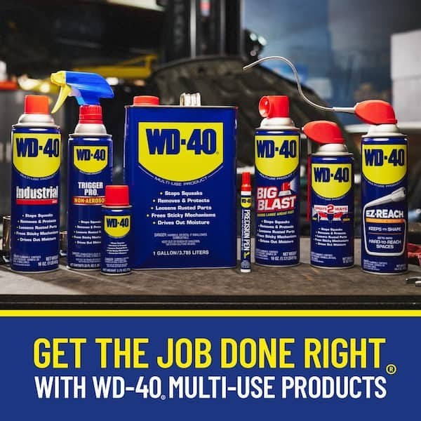 Classic WD-40 Formula, Multi-Purpose Lubricant Spray W/Smart Straw, 8 oz. 2 Pack