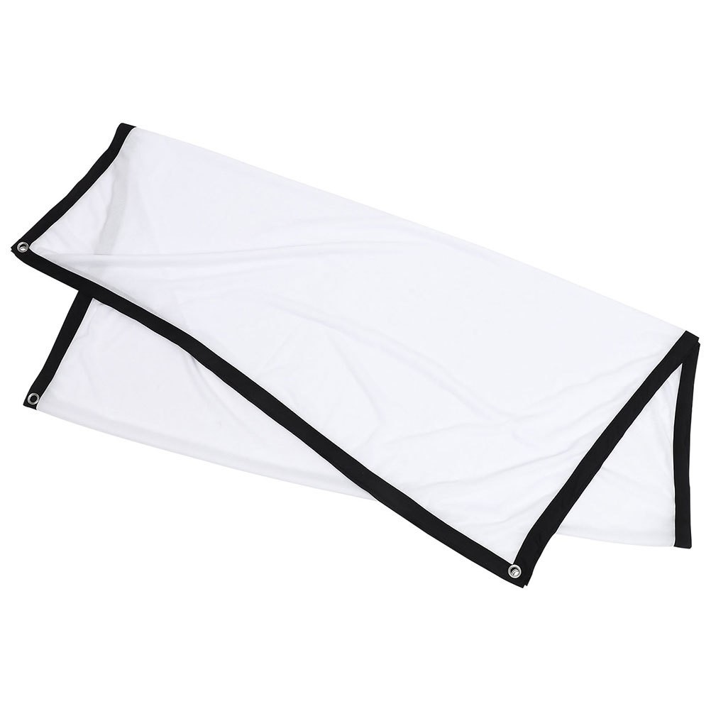 Portable Folding Projector Screen White Polyester Durable Home Theater Use