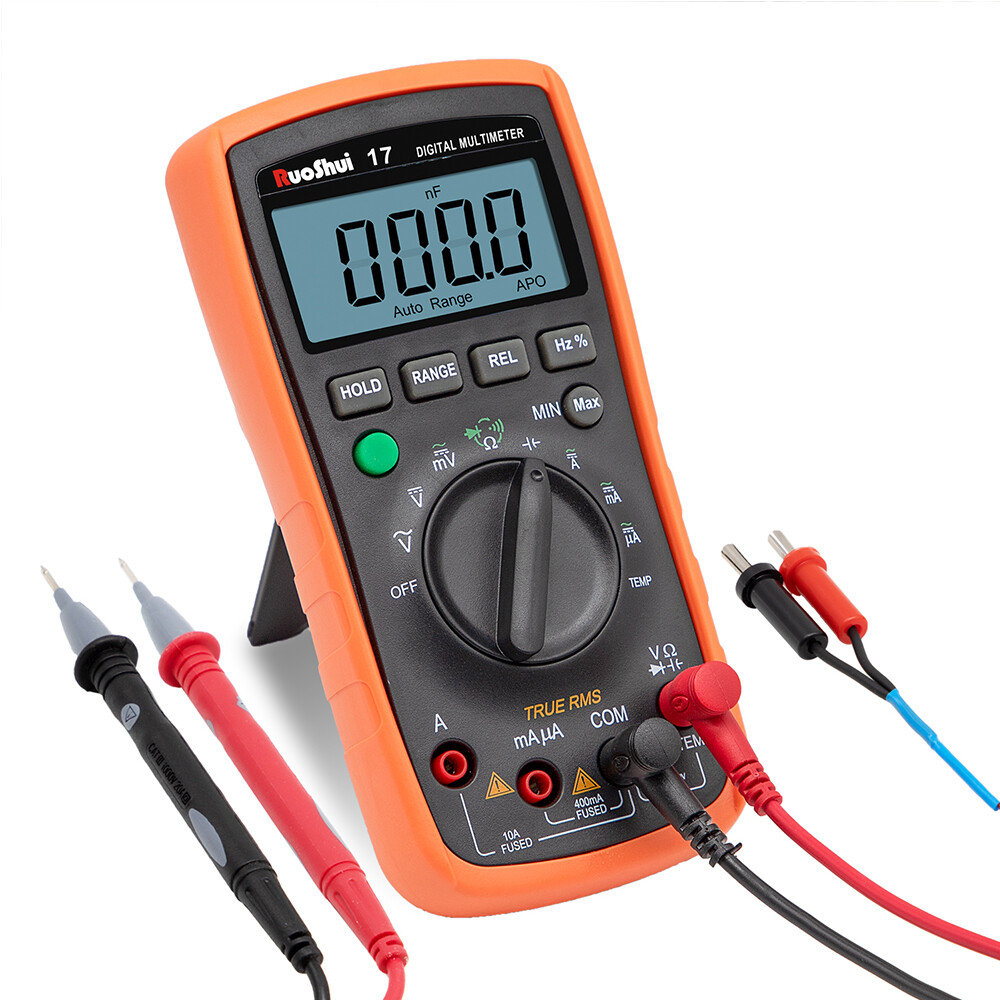 Digital Multimeter Voltmeter Ammeter Ohmmeter Volt AC DC Tester Leads Meter