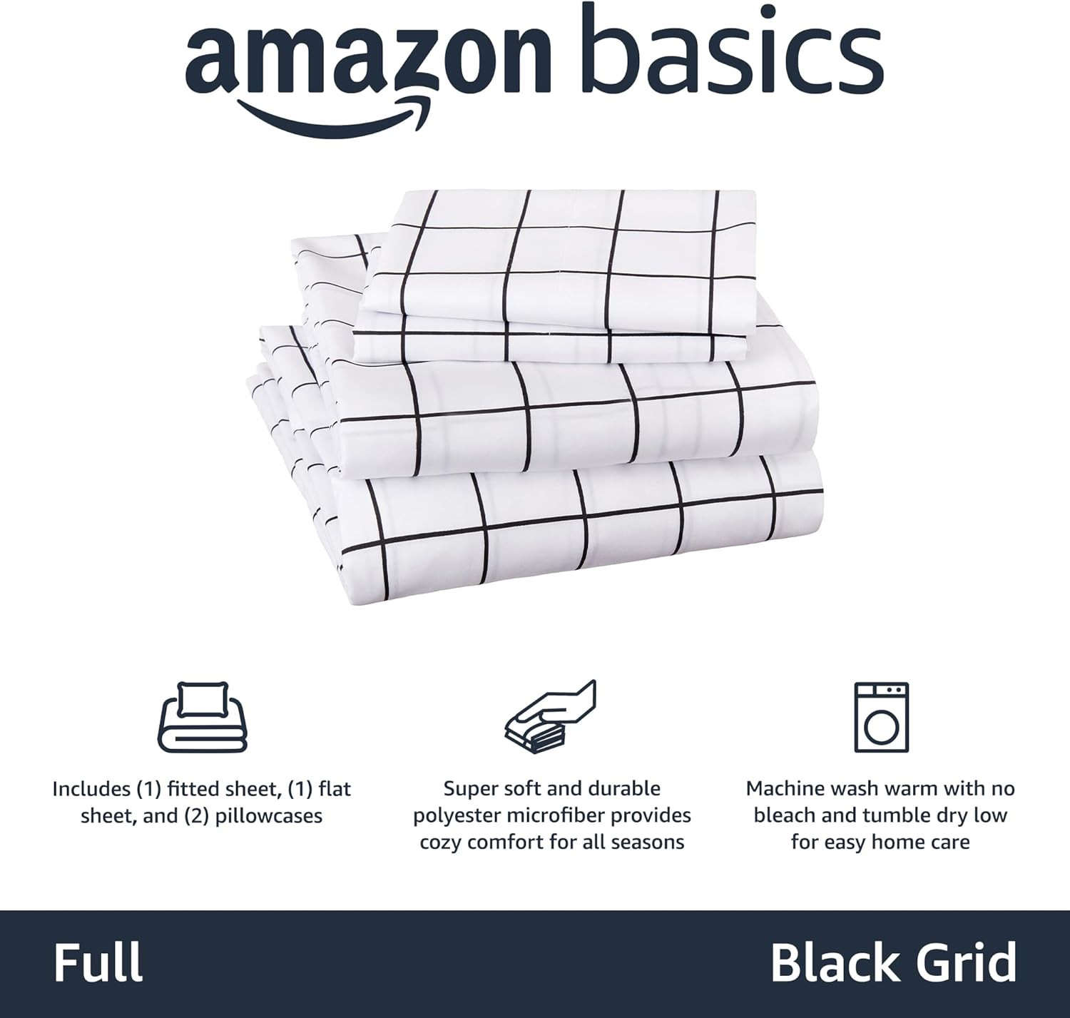 Soft Microfiber 4-Piece Bed Sheet Set with Elastic Side Pockets for Storage, Ful
