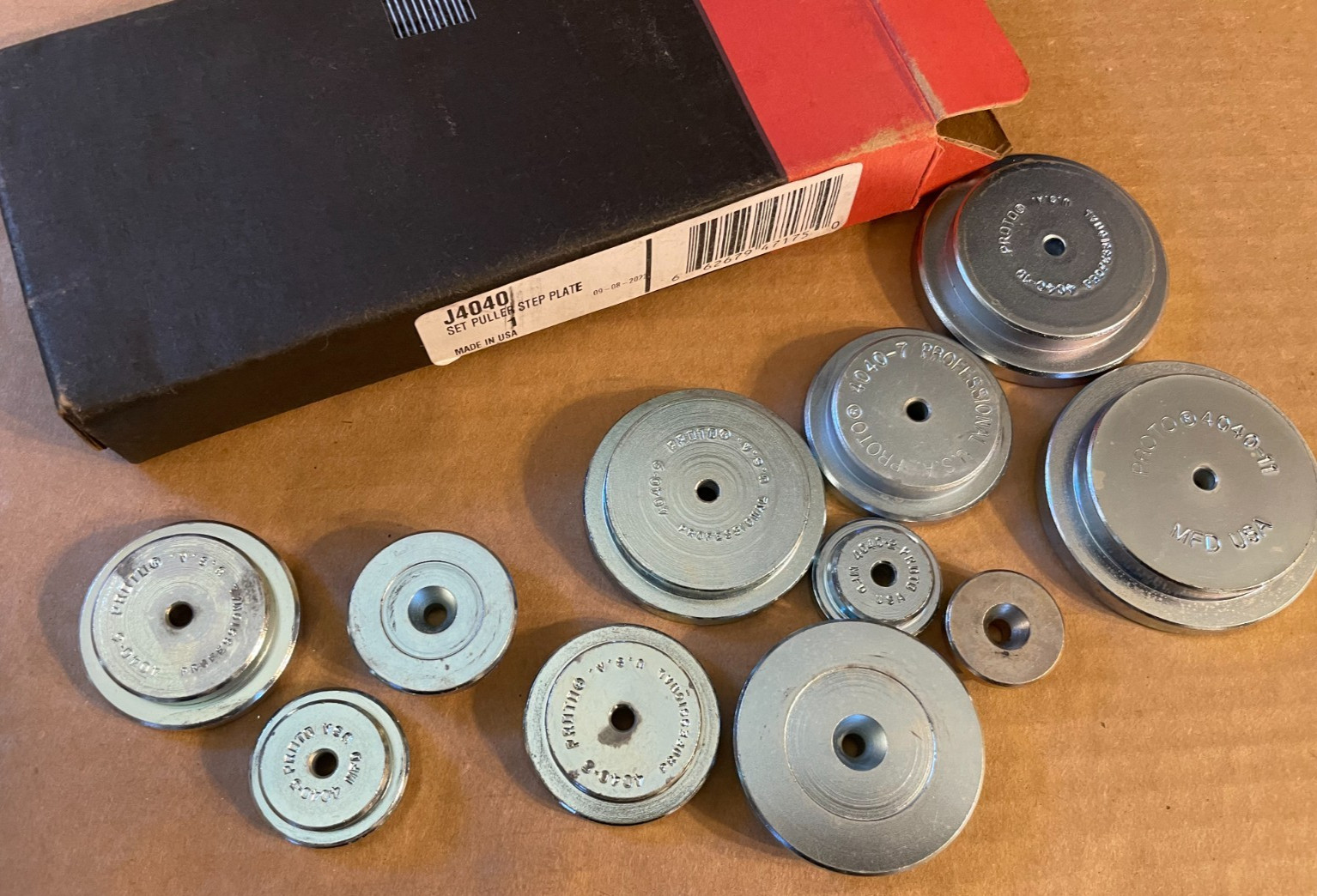 Proto J4040 11 Piece Step Plate Adapter Set
