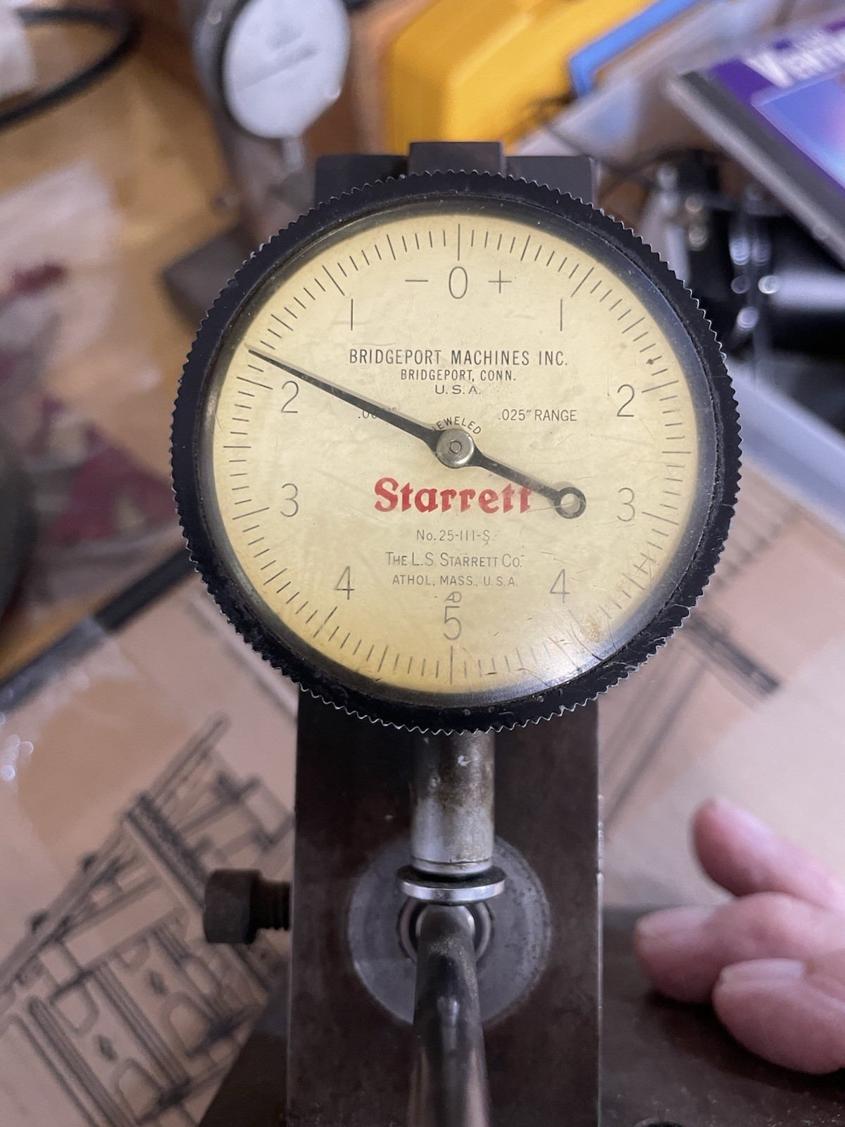 Starrett 25-111-S Dial Indicator .0001"-.025" Range – Precision Machinist Tool