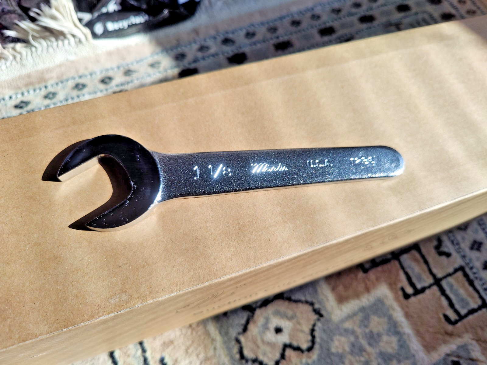 Martin Tool 1236 1-1/8 Inch Chrome Angle Service Wrench-MARTIN TOOLS NEW!!!