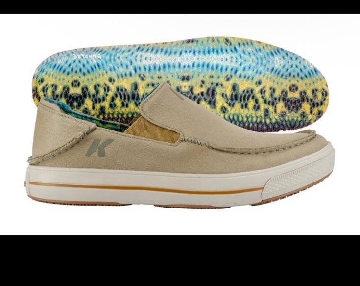 KORKERS FISH MOC DEYOUNG BASS WITH FIXED KLING-ON DECK SOLE SIZE 14