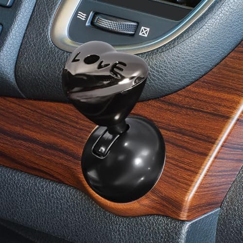 Love Heart Car Push Start Button Cover, Metal Car One-Button Starter Gunmetal