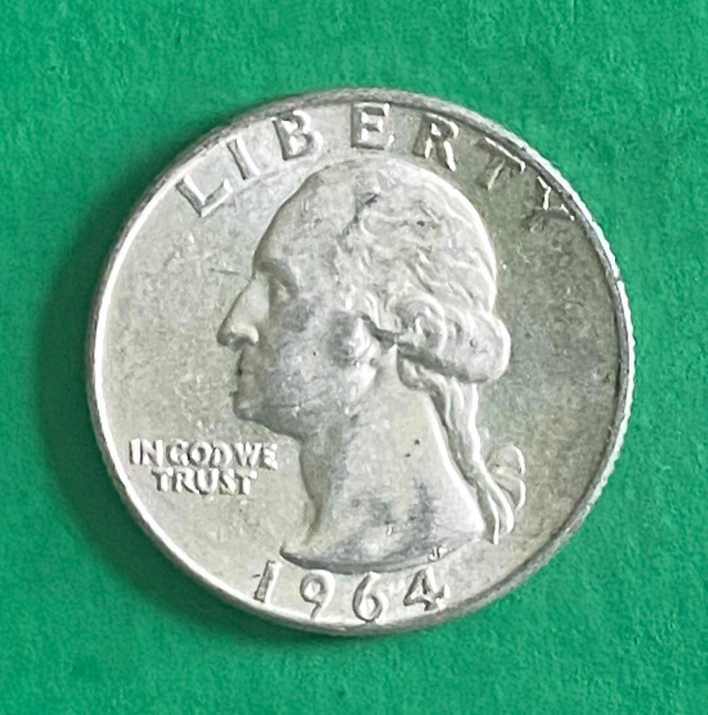 1964-D Washington Quarter 90% Silver | Uncertified Circulated