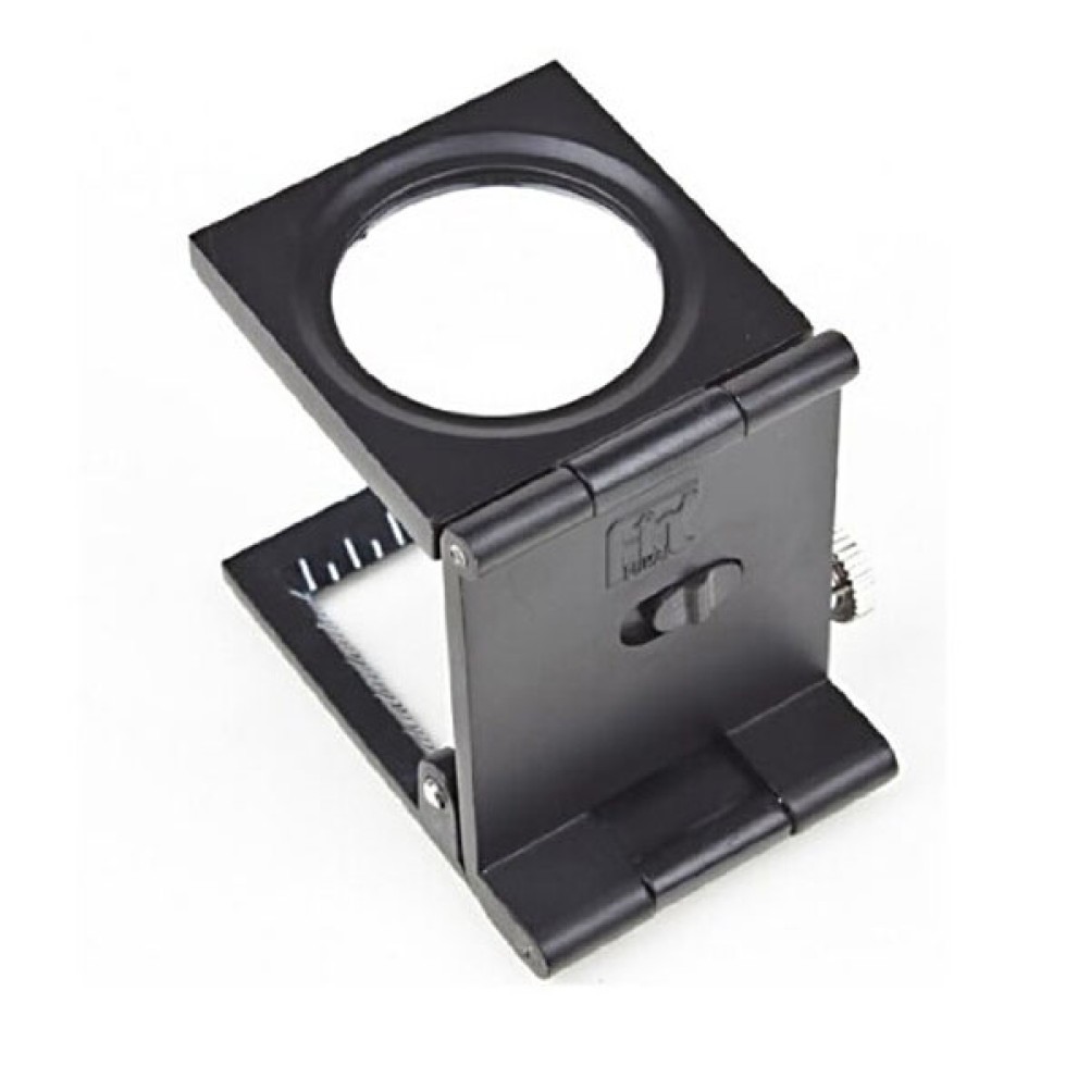 Portable Three Folding Desktop 8X Magnifier Glass Stand with Led Lights Scale