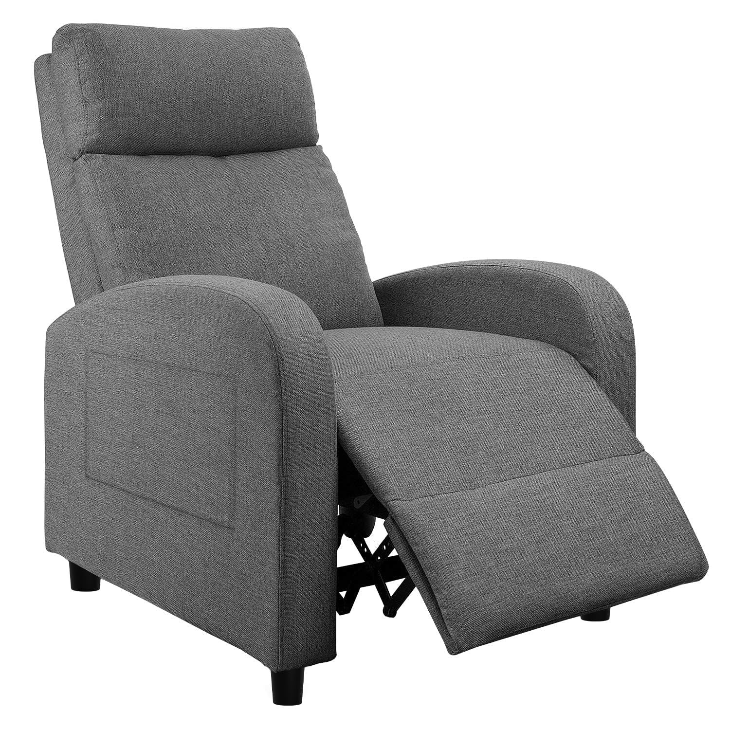 JUMMICO Recliner Chair Adjustable Home 29D x 20W x 39H in, Aurora Grey