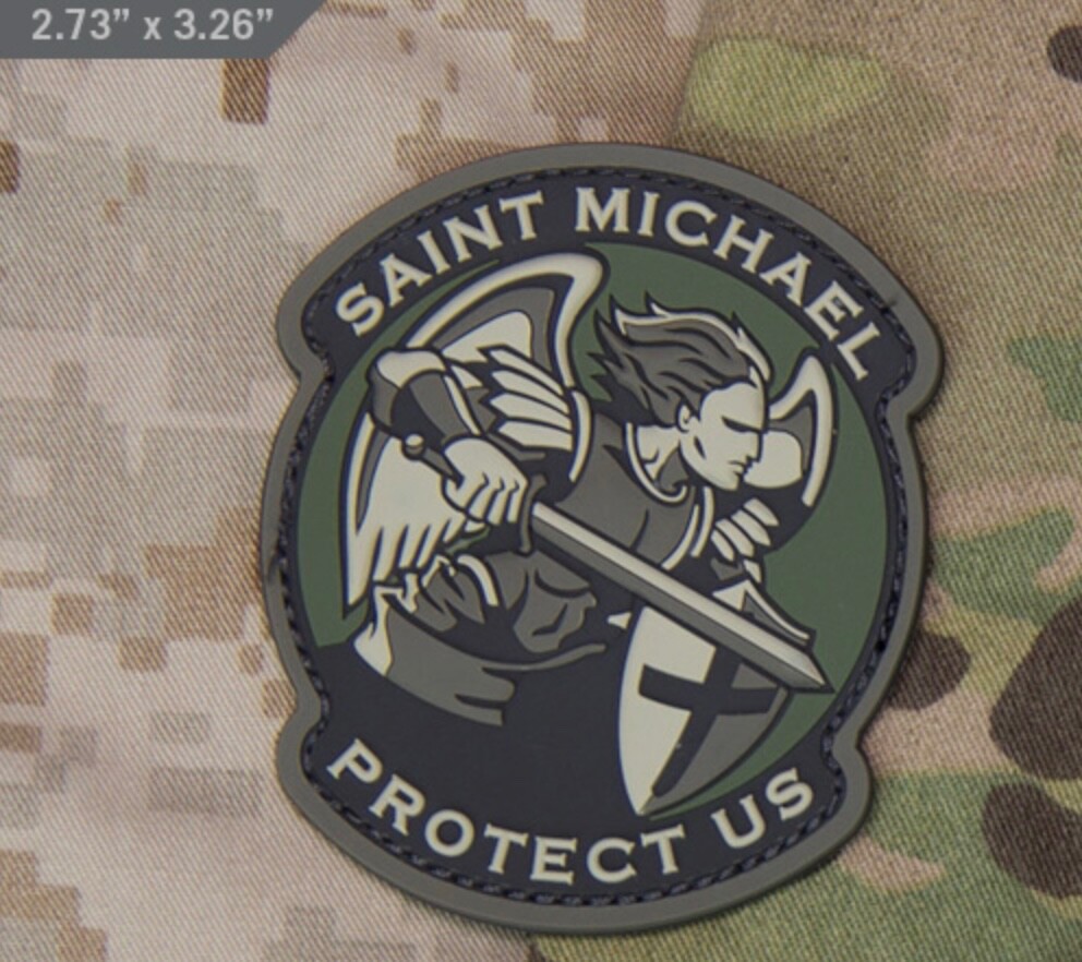 Milspec Monkey MSM PVC Patch Saint St. Michael Protect Us Modern - MULTICAM -NEW