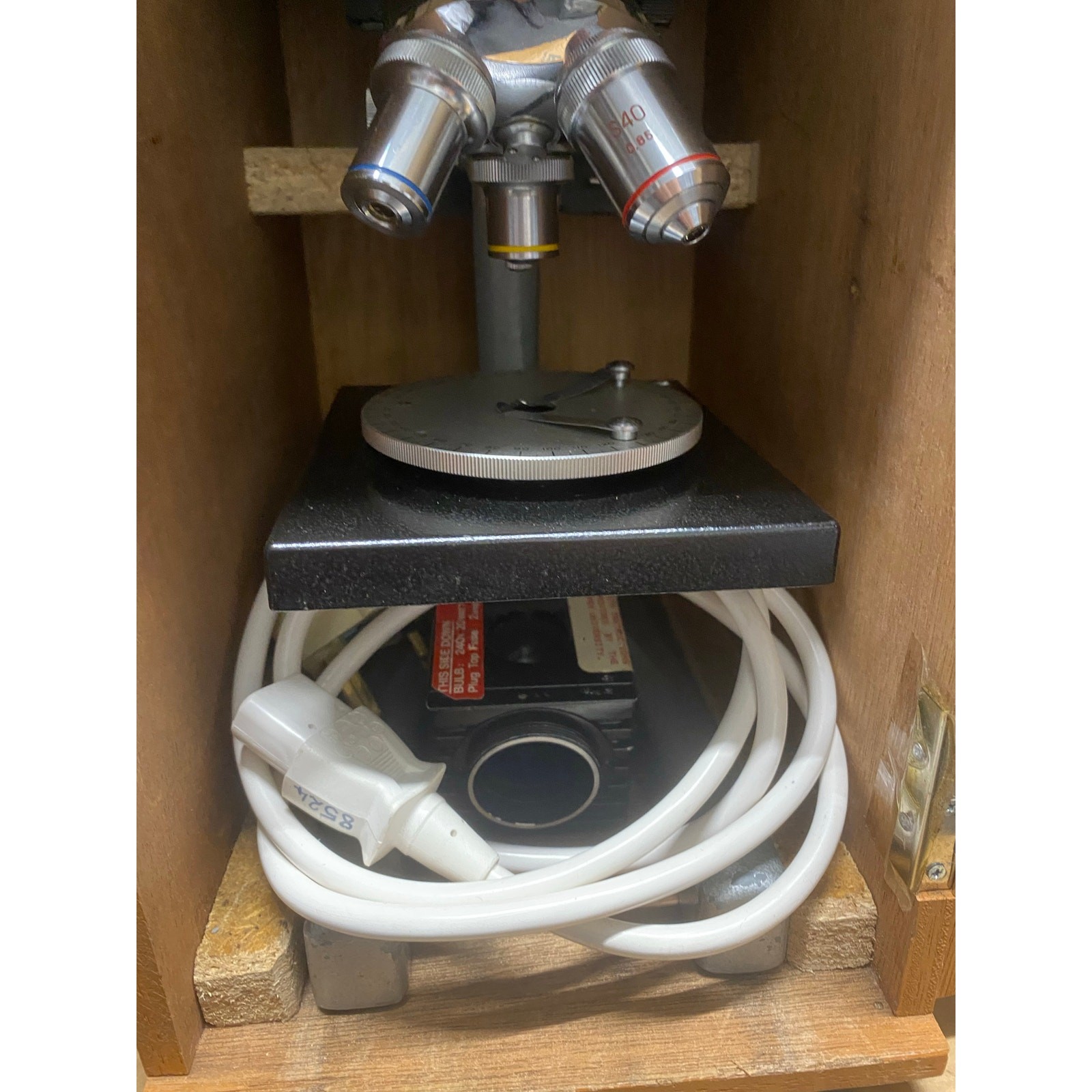 Meiji Labax PTM-1A/05 Microscope with wooden box