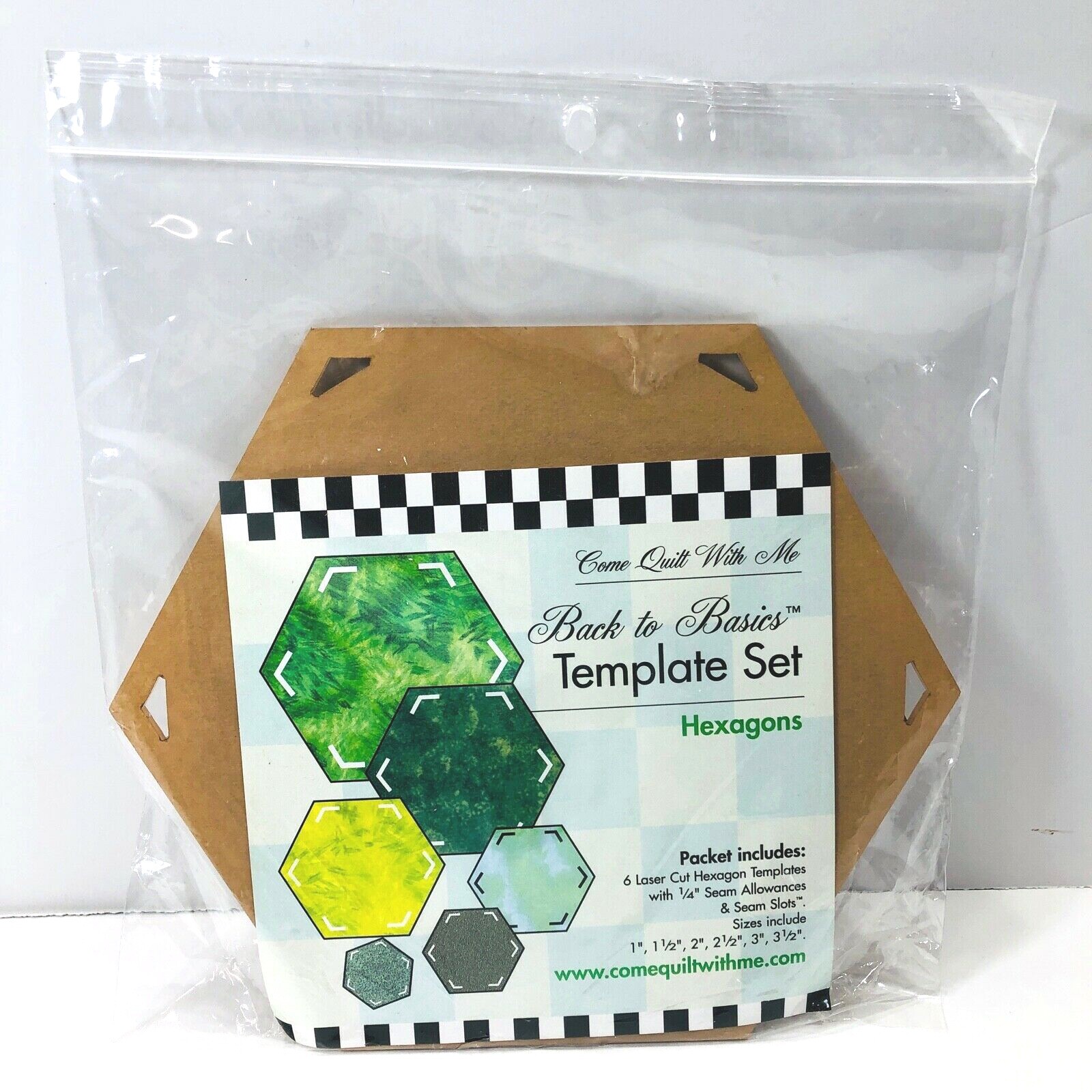 Quilting Template Acrylic Hexagons 6 Laser Cut Templates Come Quilt with Me