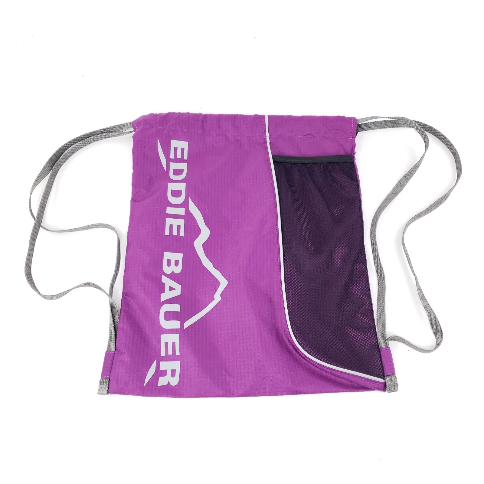 Eddie Bauer Drawstring Backpack Carrying Bag Gym Sports Travel Polyester Purple