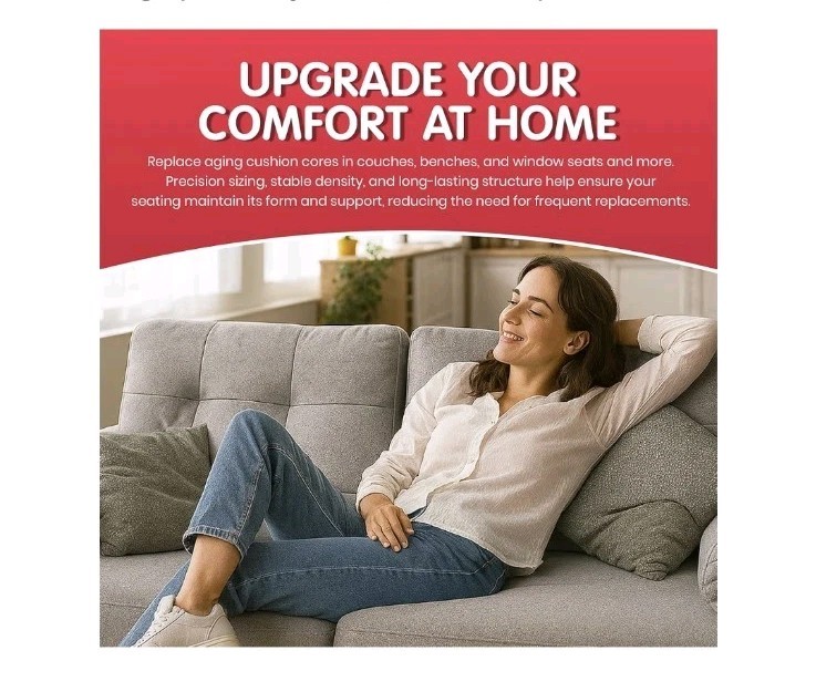 4"x36"x72" *HIGH DENSITY* FOAM Upholstery Cushion PREMIUM FOAM, *TRUE DEAL* SEE!