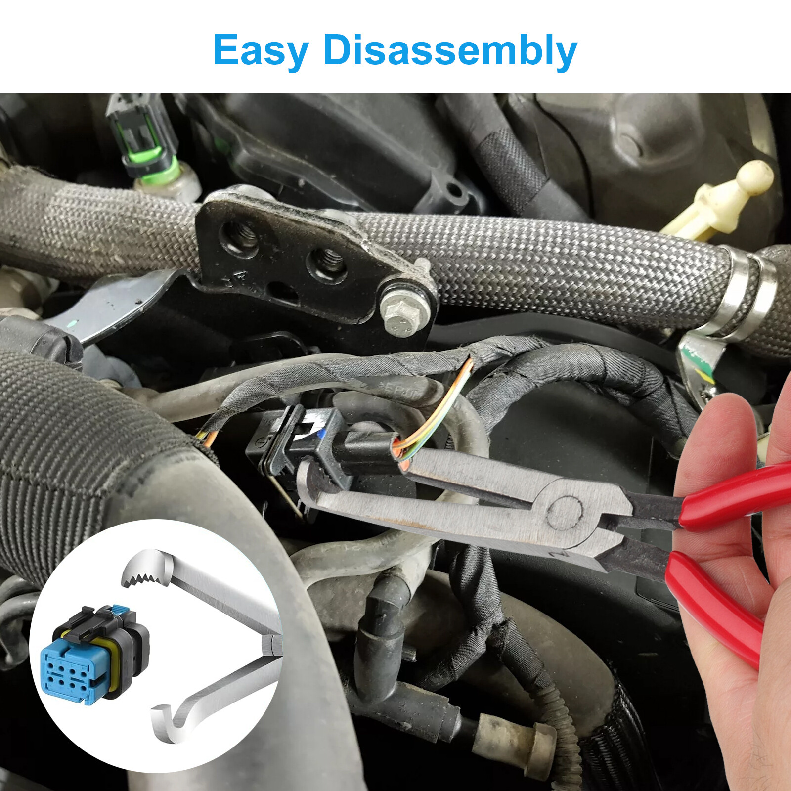 2PCS Electrical Disconnect Pliers & Connector Separator Removal Tool Kit for Car