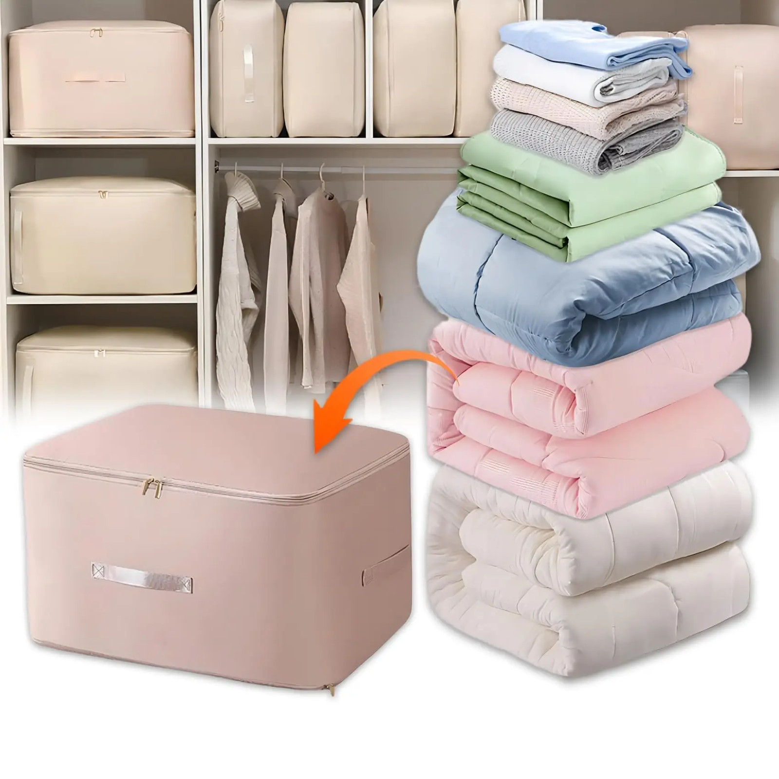 Compression Dustproof Organizer Storage Bag Large Capacity Moisture-proof Clothe