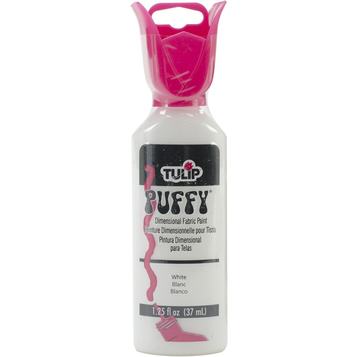 Tulip Dimensional Fabric Paint 1-1/4 1.25 Fl Oz (Pack of 1), Puffy White
