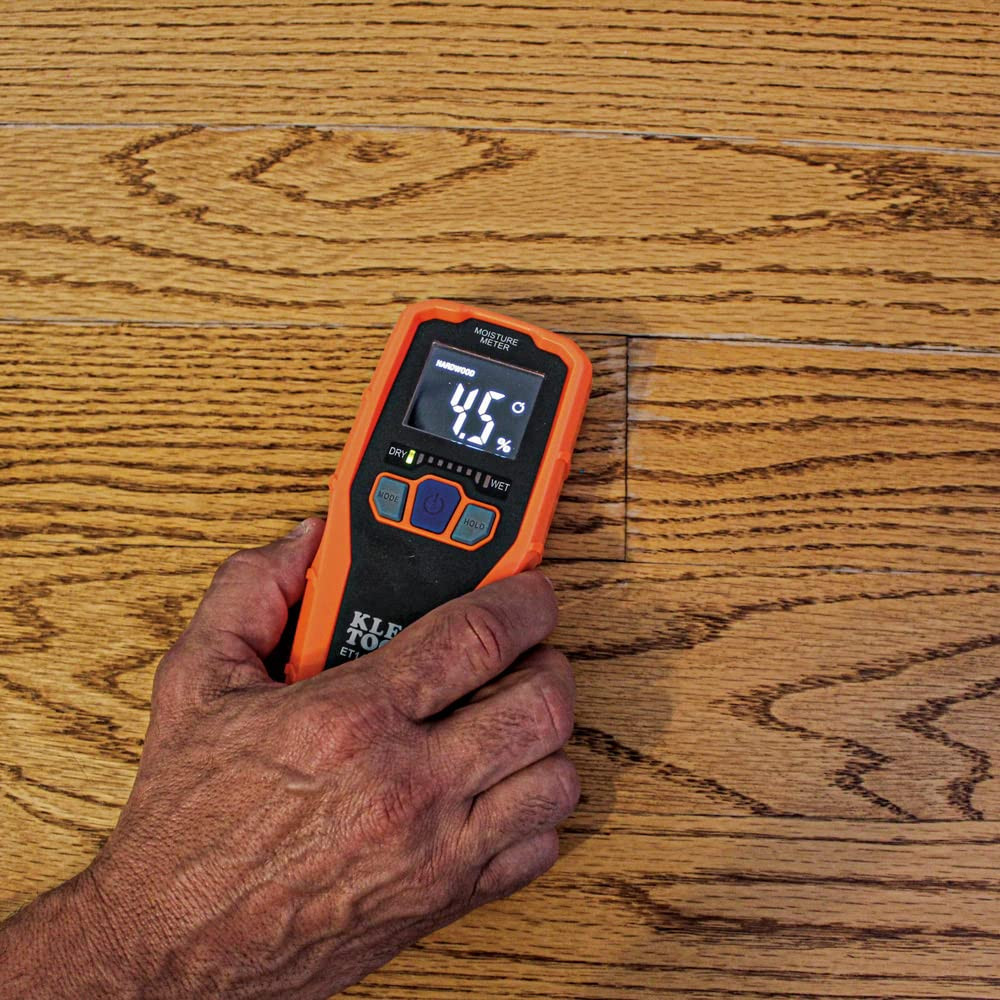Klein Tools ET140 Pinless Moisture Meter for Non-Destructive Moisture Detection
