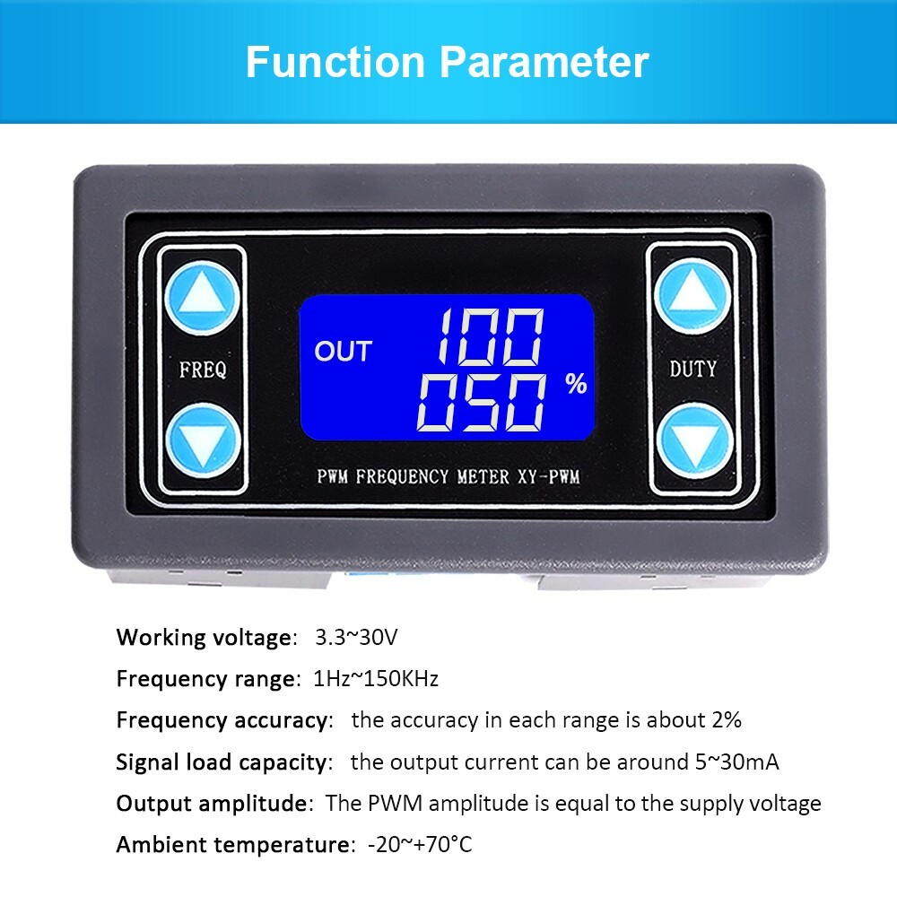 2X Signal Generator Module Adjustable PWM Pulse Frequency Duty Cycle Square Wave