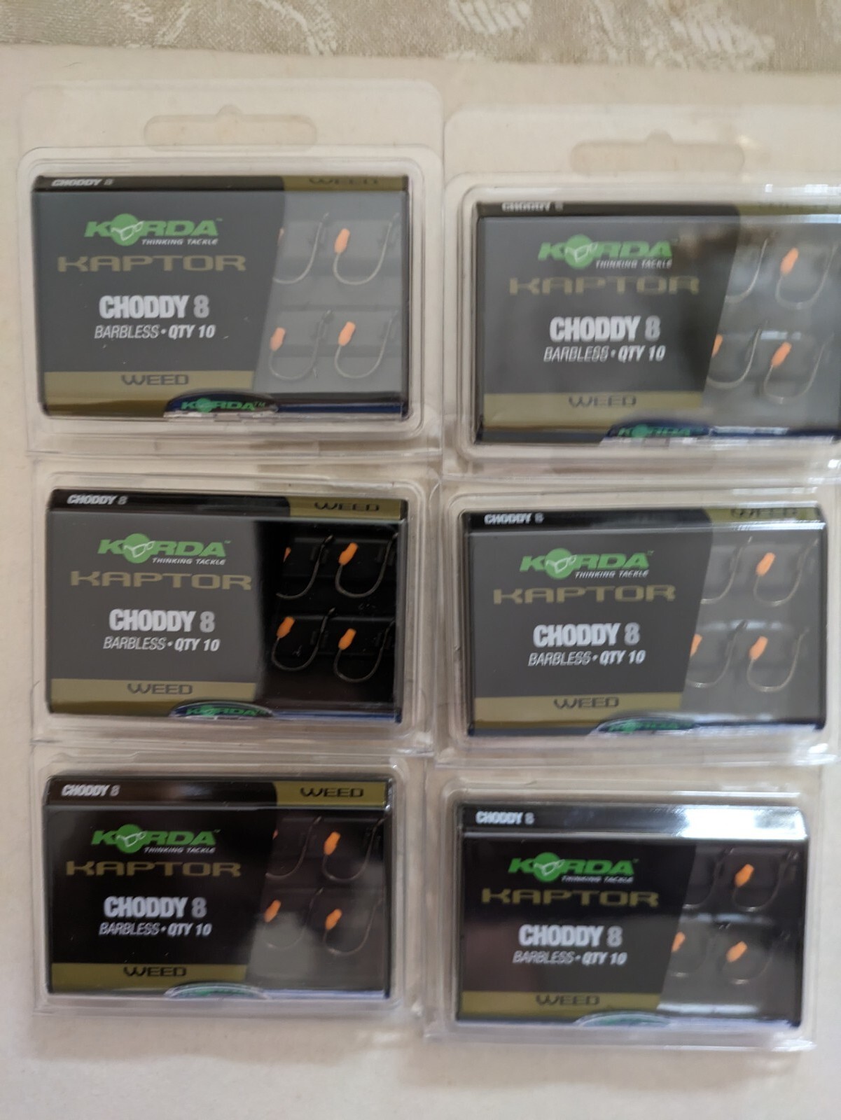 Korda Kaptor ;8; Choddy Weed ,  Carp Fishing Hooks | **BRAND NEW**