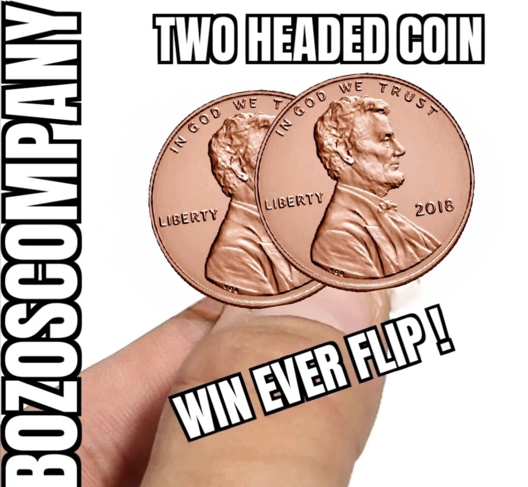 Magic Trick Gimmick Coin Double Headed Penny T14