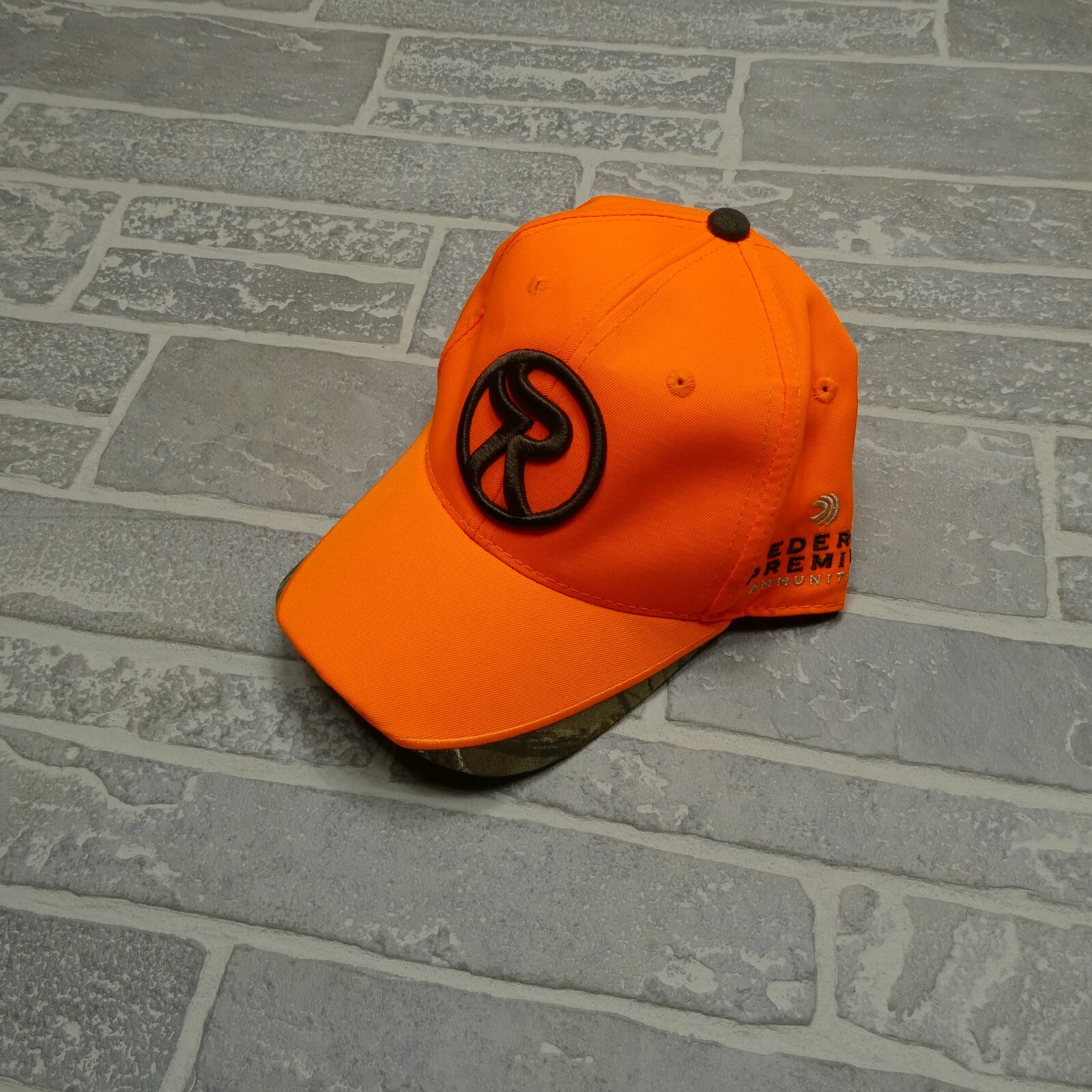 Runnings Federal Premium Ammunition Neon Orange Hunting Ball Cap Hats Strap Back