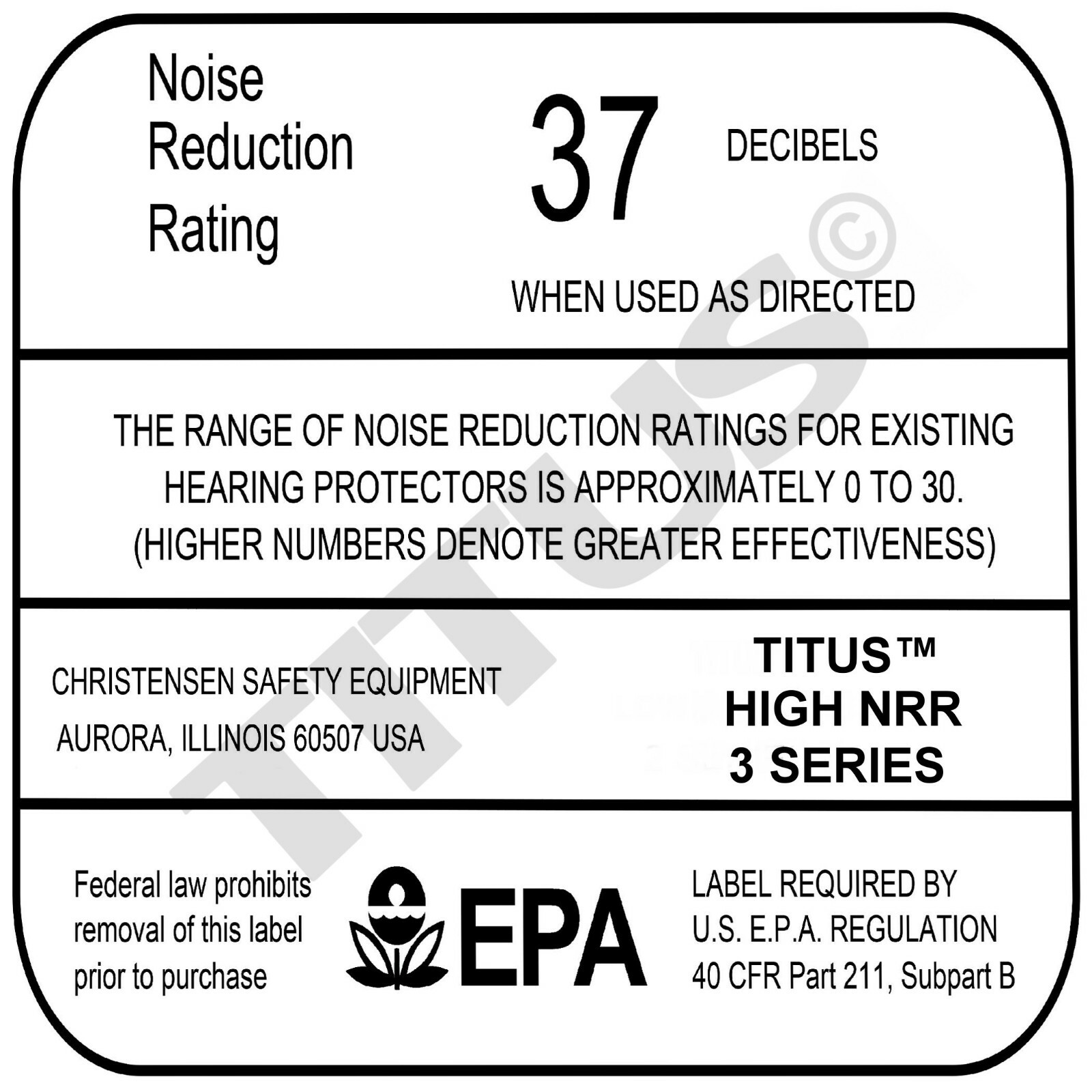 Titus 3 Series - 37 NRR Noise Reduction Hearing Protection & G1 Bold Classic Z87