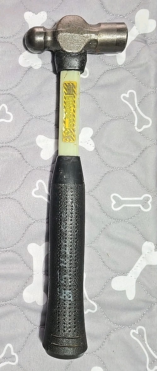 Barco Ball Peen Hammer 04 512~ 12oz Fiberglass Handle Rubber Grip~USA  NOS