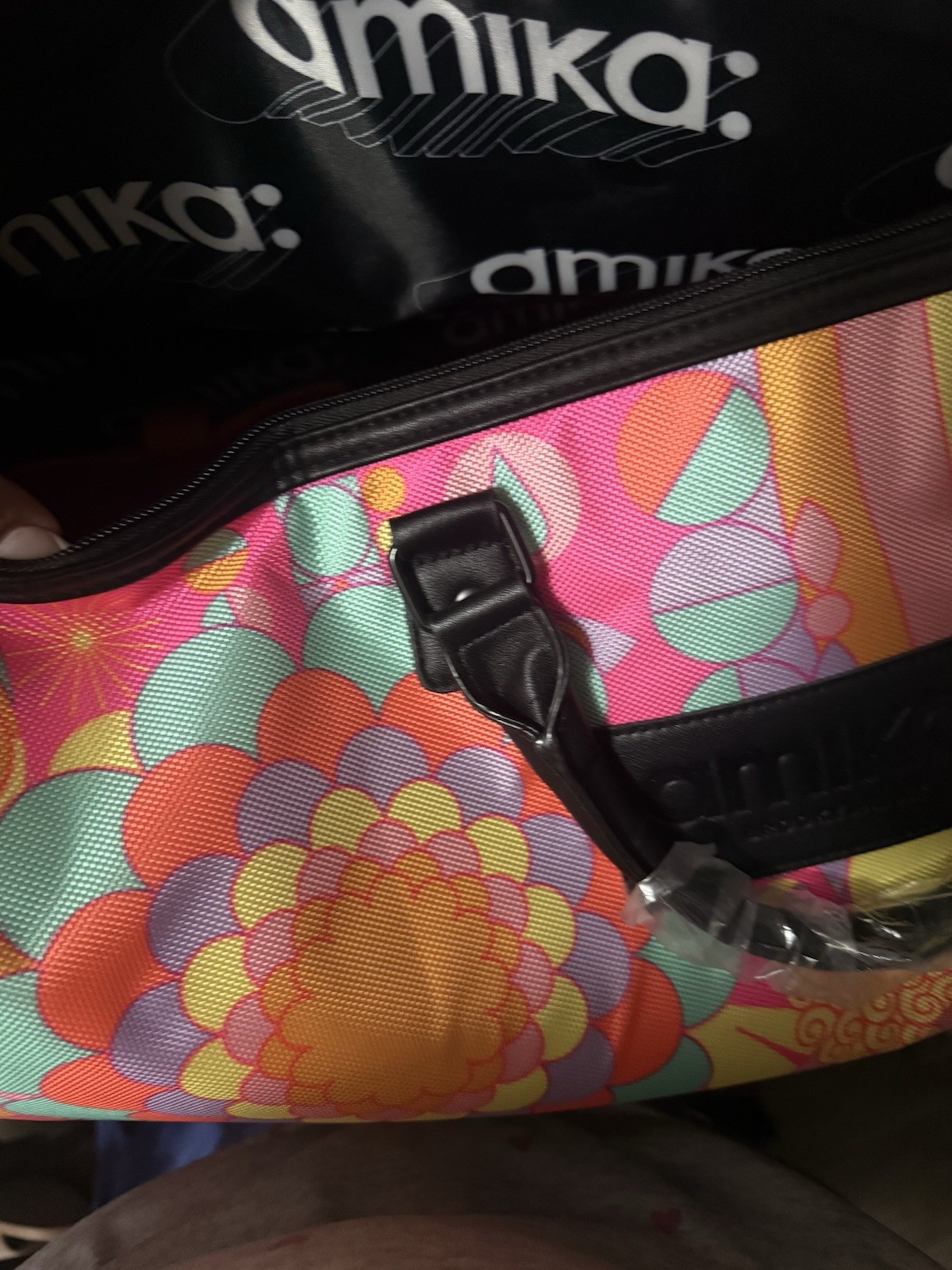 Amika Multicolor 20" Duffle Bag Nylon Polyester Double Handles Zip Closure
