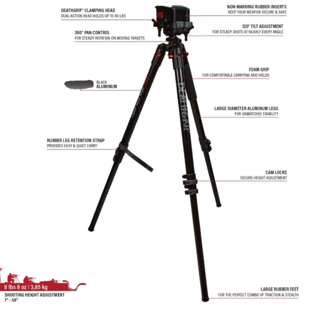 BOG DeathGrip Aluminum Tripod with Durable Frame New