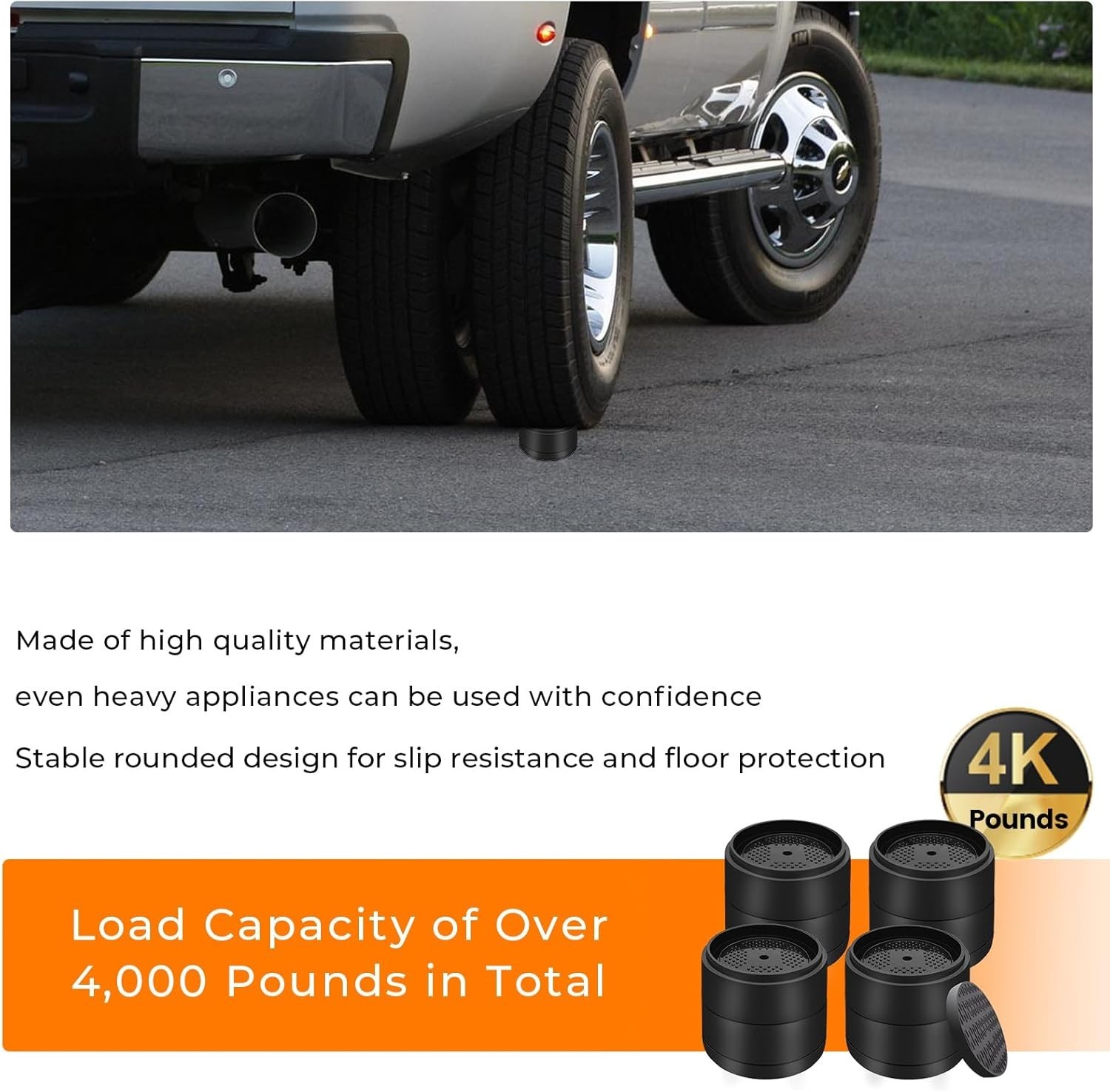 Furniture Risers Bed Risers Heavy Duty Adjustable Round Risers 1 2 3 4 Inch