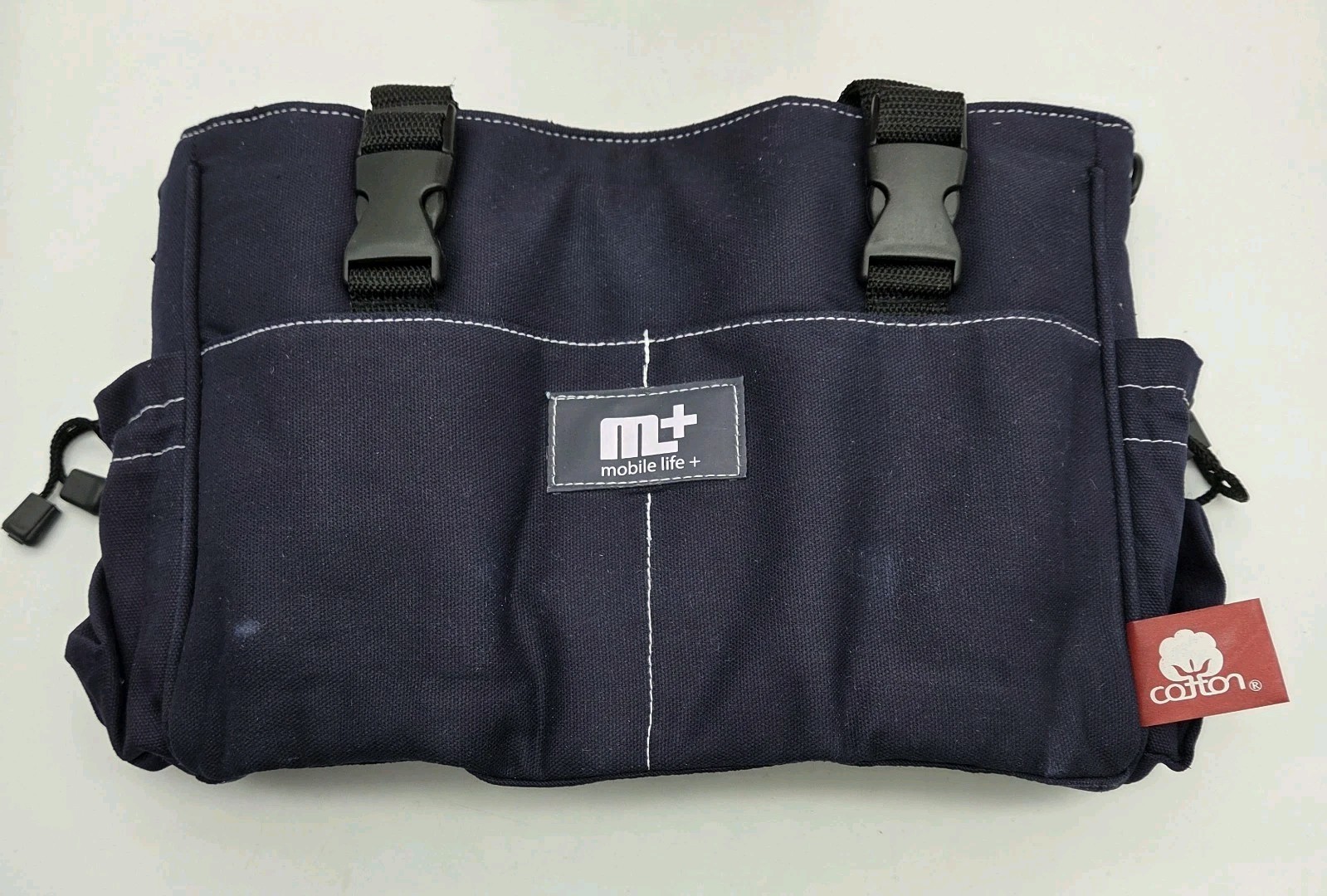 Walker Tote Bag w Cup Holder Key Ring Pockets Folding Storage Basket Zip Close