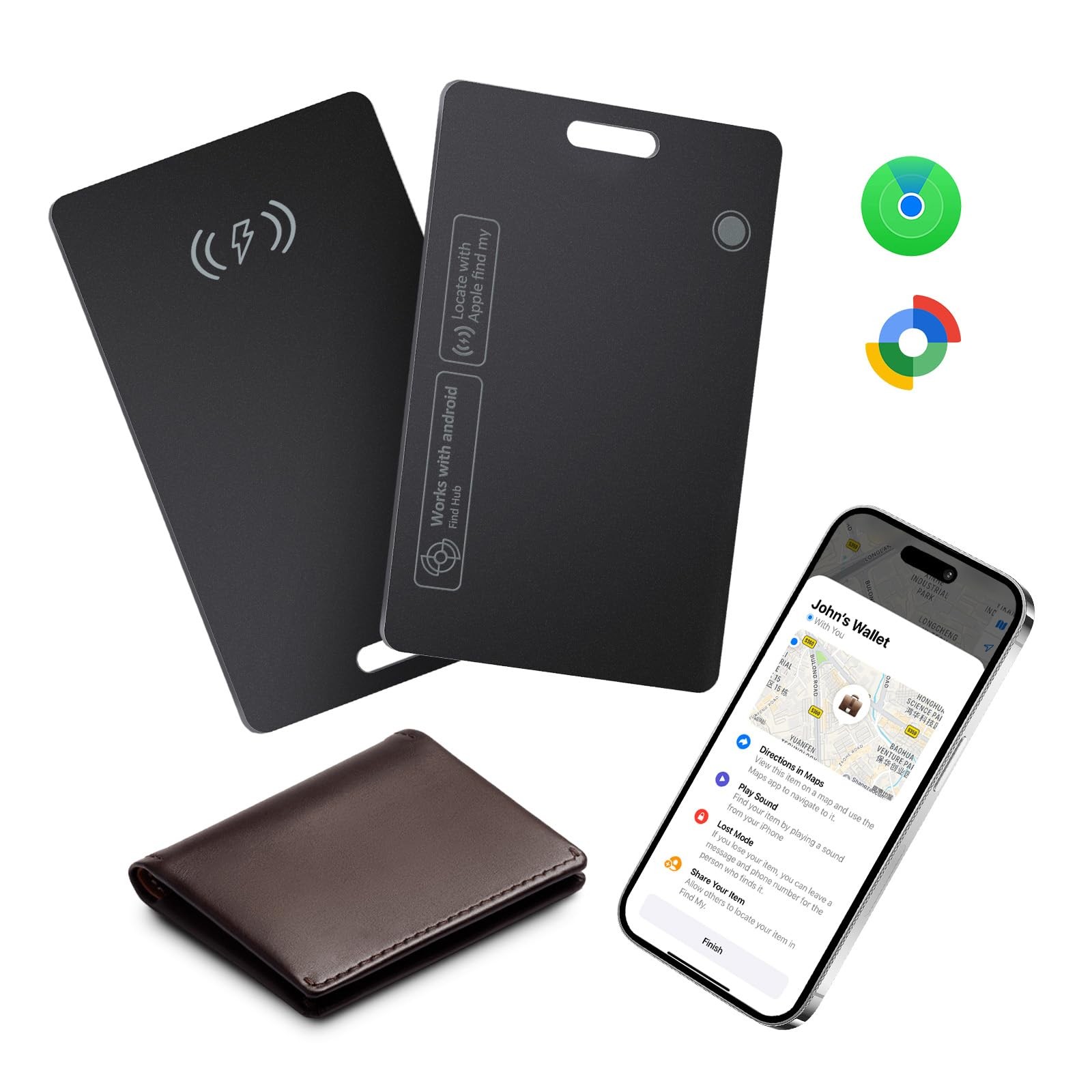 Wallet Tracker Card for Apple & Android, Find My Credit Card Tracker for Wall...