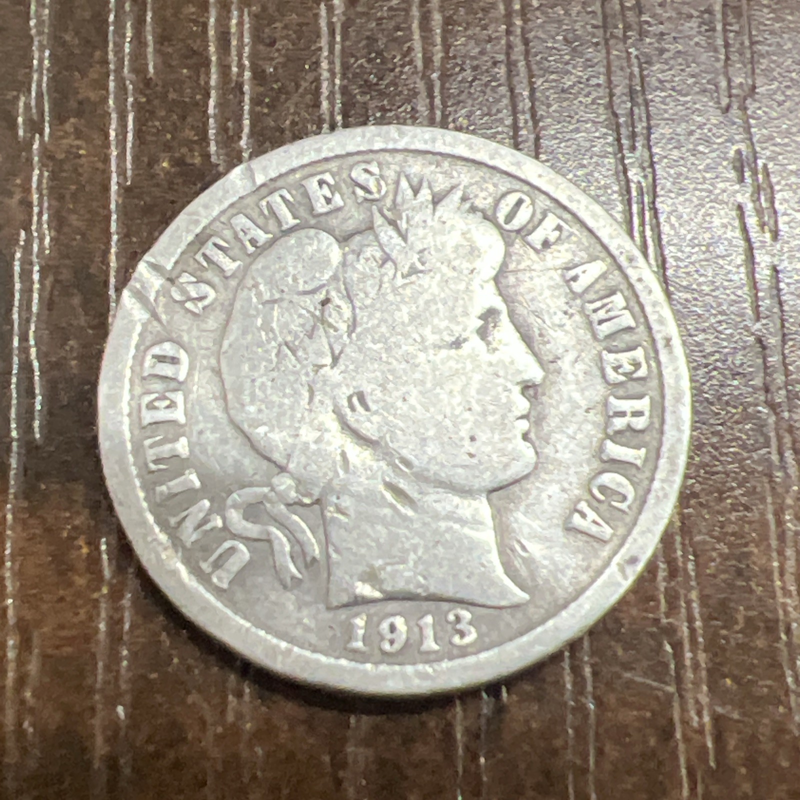 1913 Barber Dime Actual Dime Nice Details And Nicely Priced