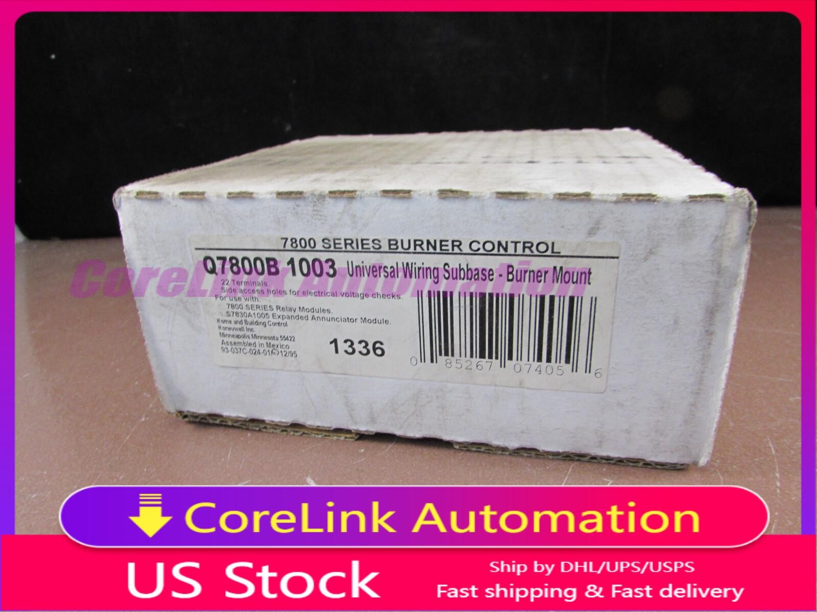 Q7800B 1003 Honeywell Subbase Universal Wiring 4 Sided 22 Terminals Q7800B1003