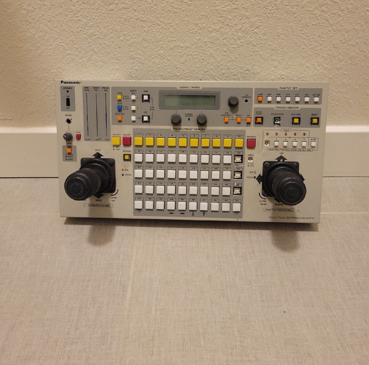 Panasonic AW-RP605A/AW-RP615A Multi-Function Camera Controller Panel TURNS ON