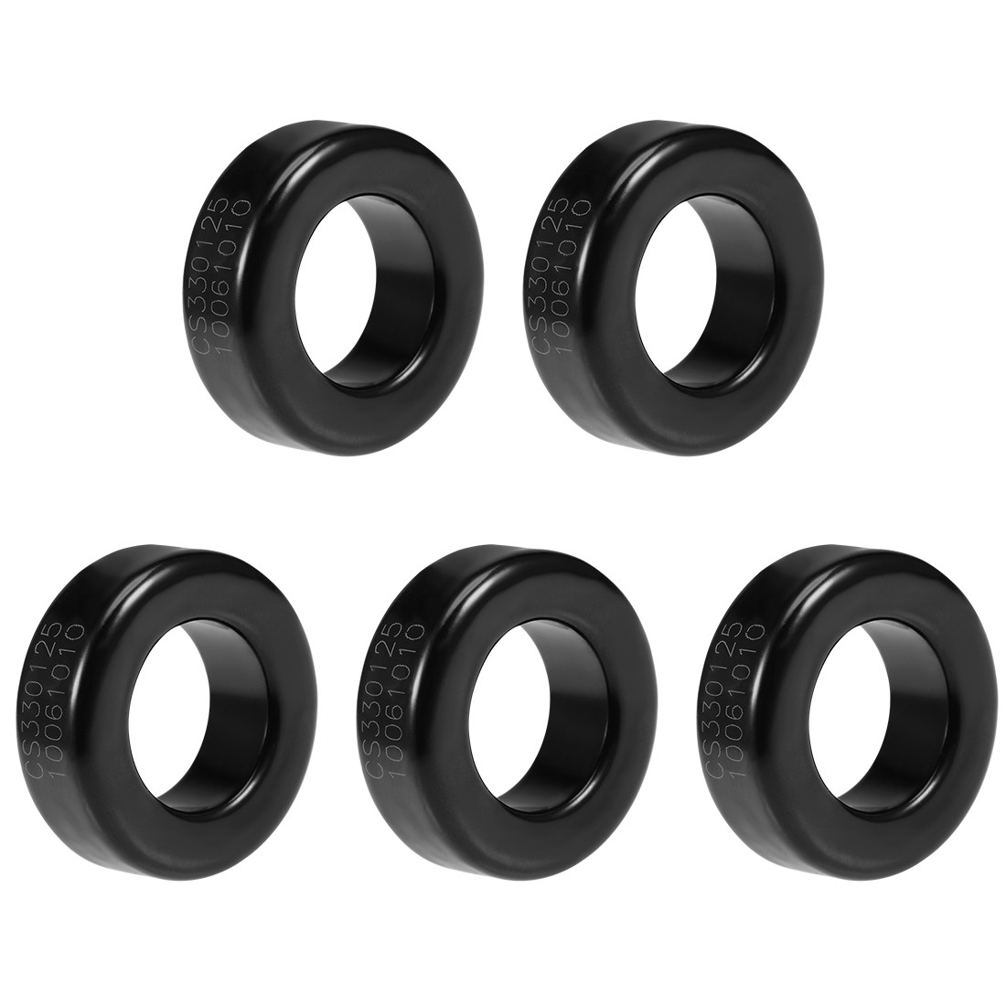 5pcs 19.3 x 33.7 x 11.3mm Ferrite Ring Iron Powder Toroid Cores Black Gray